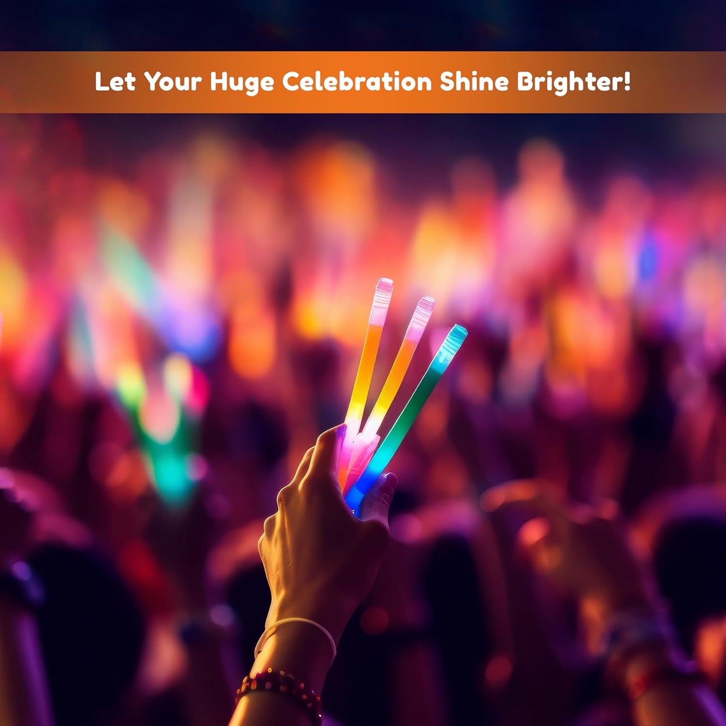 Glow Fever Glow in The Dark Sticks - 100 ct 6" Glow Sticks Bulk Party Pack with End Caps & Lanyards - Glow Party Favors for Concert, Festival, & Wedding - Neon Light Sticks, Blue