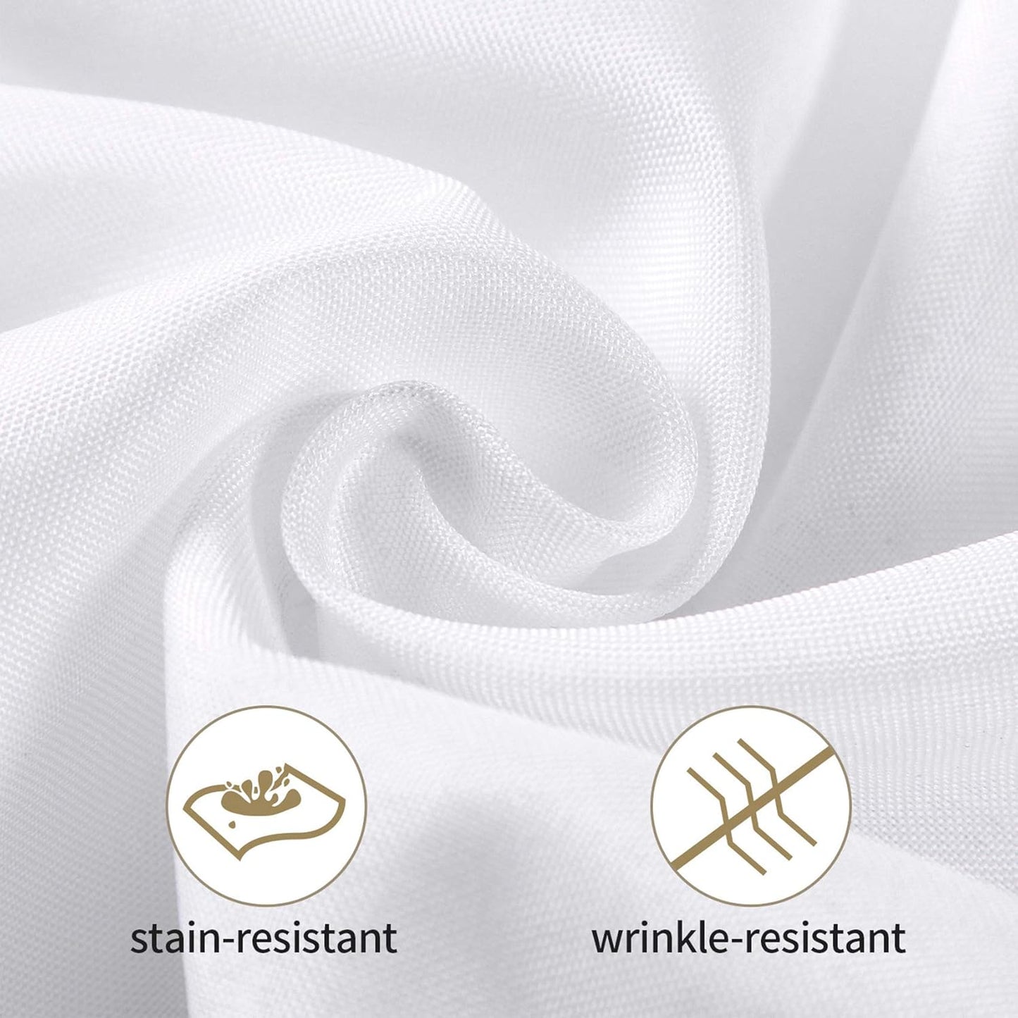 Ascoza 6pack 60x102 Inch White Rectangular Tablecloth 6 Feet Table Cloth in Polyester Fabric for Wedding/Banquet/Restaurant/Parties