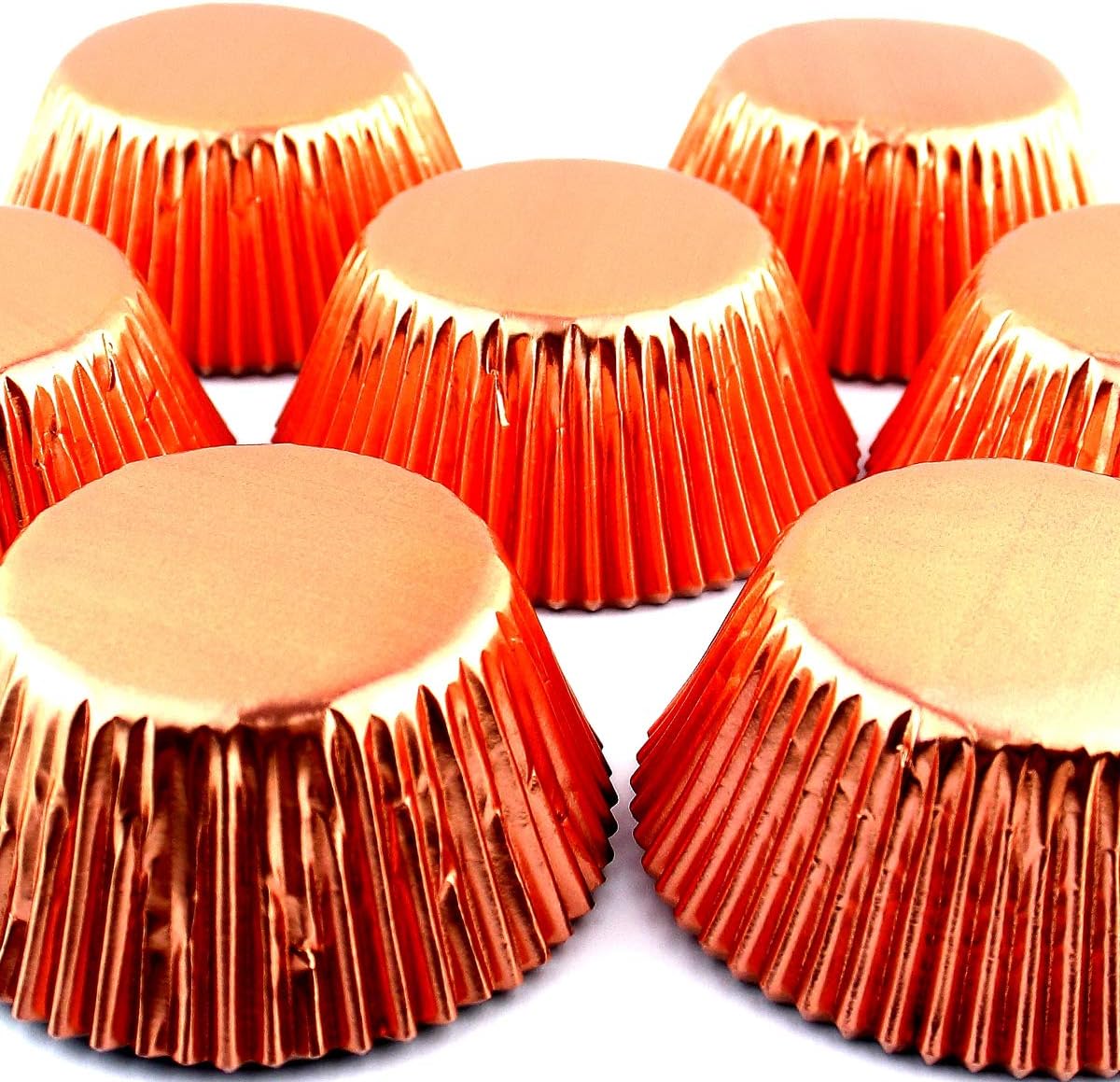 Eoonfirst Rose Gold Foil Cupcake Case Liners Valentine's Day Baking Muffin Paper Cups 198 Pcs