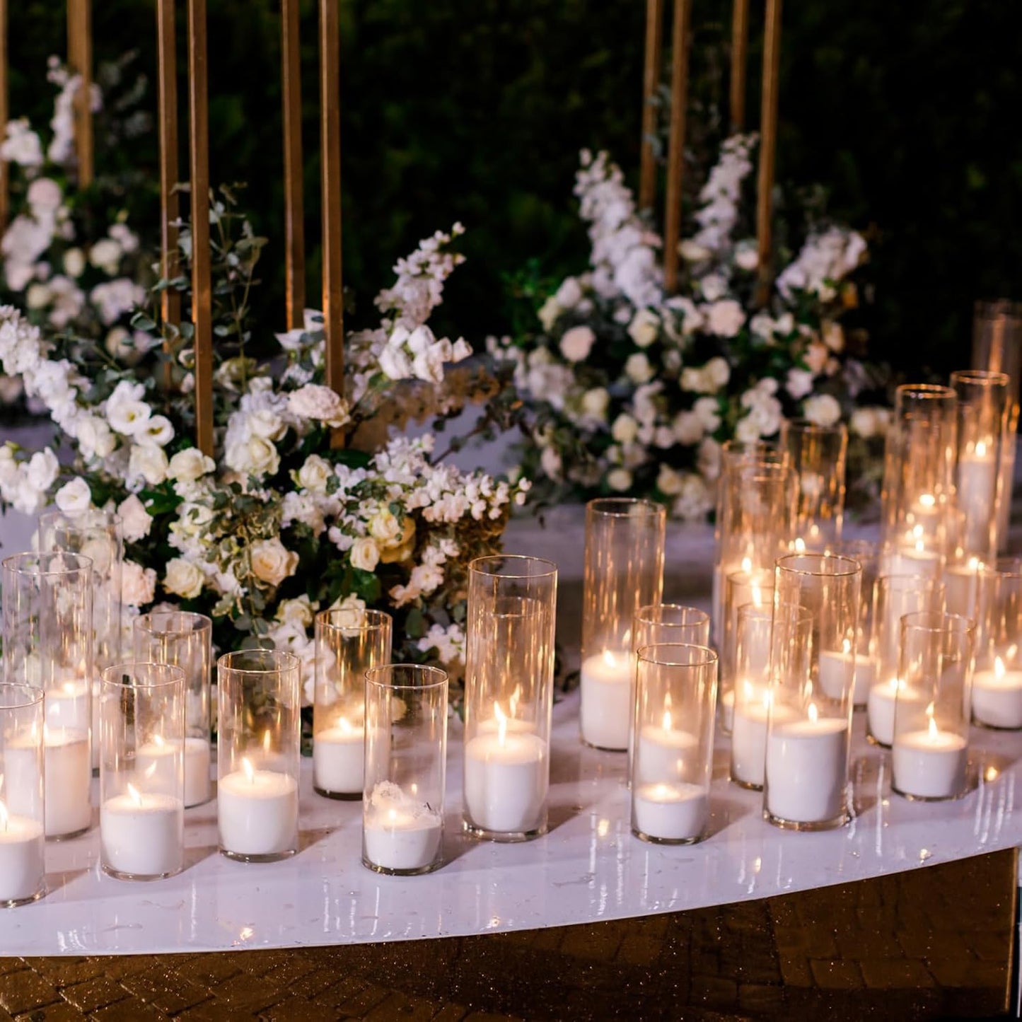 12 Pcs Thin Glass Cylinder Vases 2.5''/3.3'' Diameter 2mm Wall Thickness Clear Flowers Vase Hurricane Floating Candles Holders for Table Centerpieces Wedding Decor (2.5'' X 5'',6'',8'')