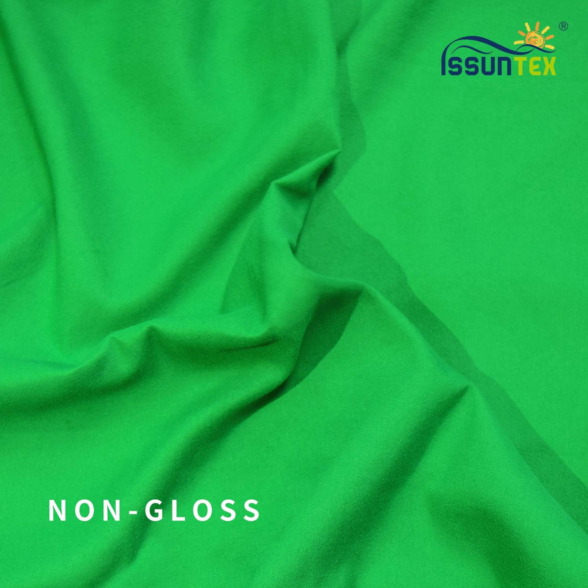 ISSUNTEX 5X7 ft Background Muslin Backdrop, Photo Studio, Collapsible High Density Screen for Video Photography and Television-Green