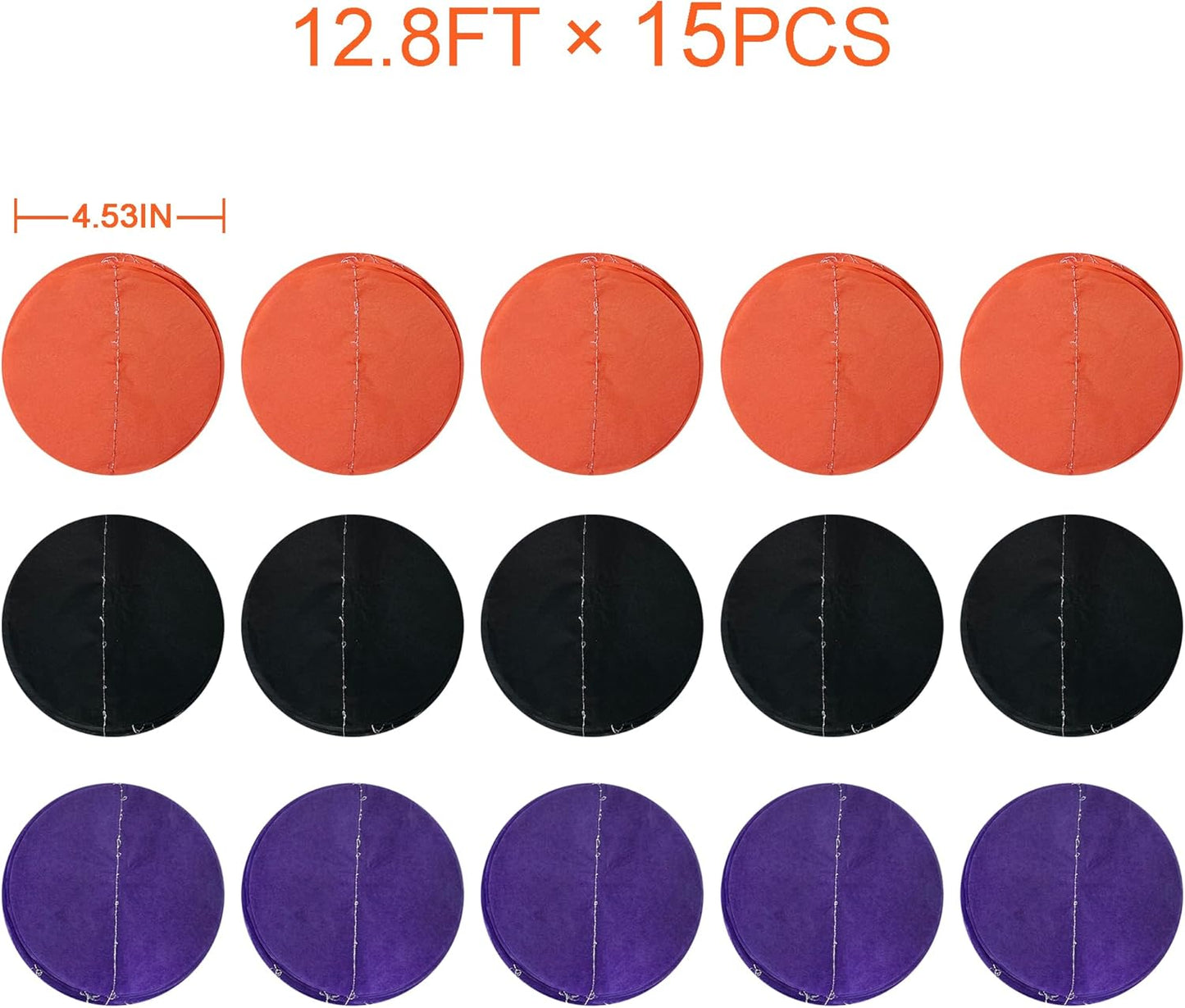 192 Ft Orange Purple Black Party Decorations Polka Dots Streamer Garland Backdrop for Halloween Graduation Birthday Baby Shower Wedding Engagement Bachelorette Bridal Shower Holiday Party Supplies
