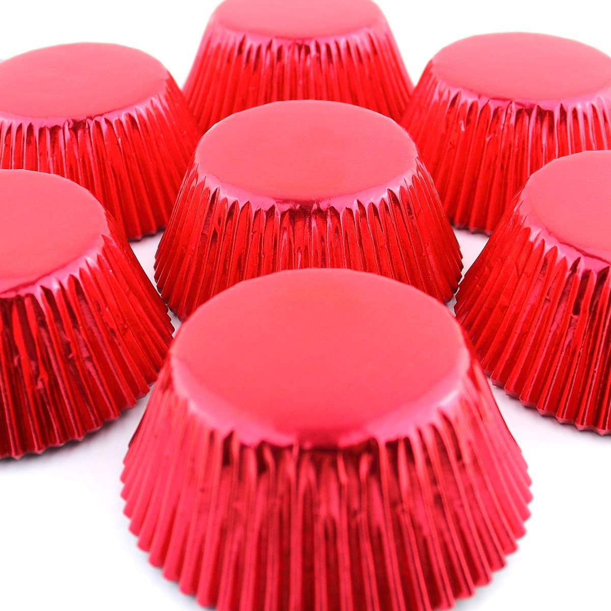 Eoonfirst Red Foil Cupcake Case Liners Valentine's Day Baking Muffin Paper Cups 198 Pcs