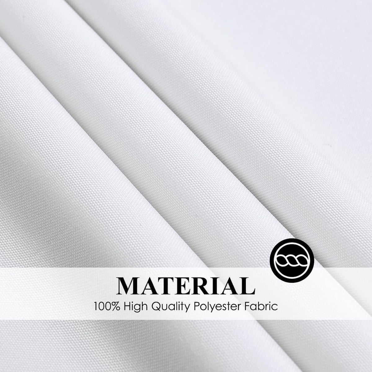 Round Tablecloth 120 Inch 6 Pack White Tablecloths Washable Decorative Linen Polyester Table Clothes Cover for Dining Table Banquets Buffet Parties and Wedding