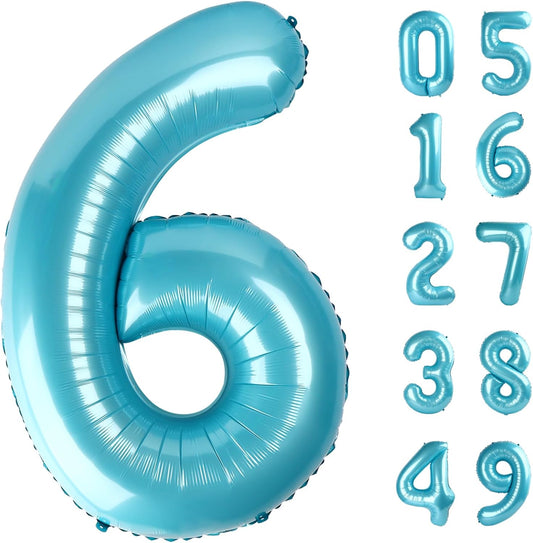 2026 number balloon pearlescent blue