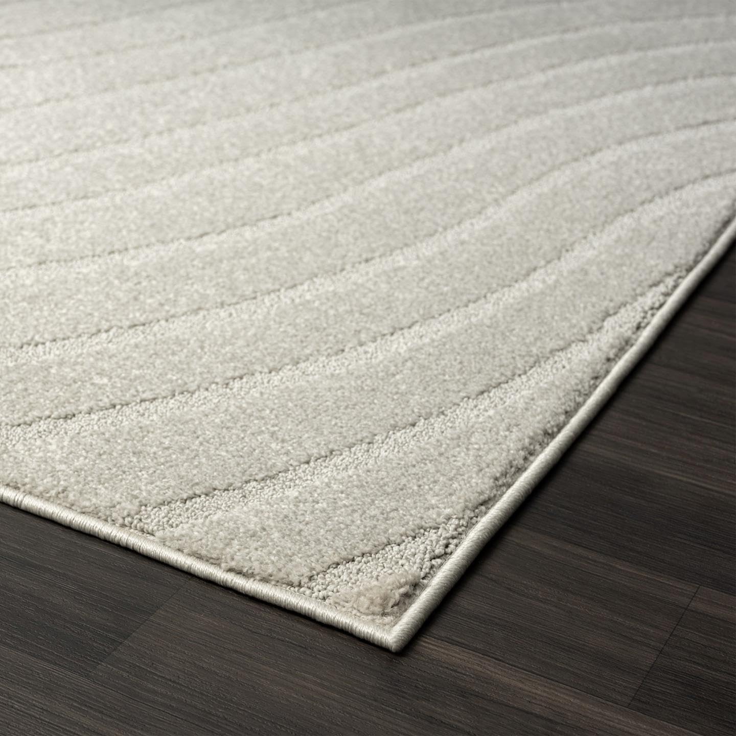 LUXE WEAVERS Modern Geometric Wave Gray 4x6 Area Rug