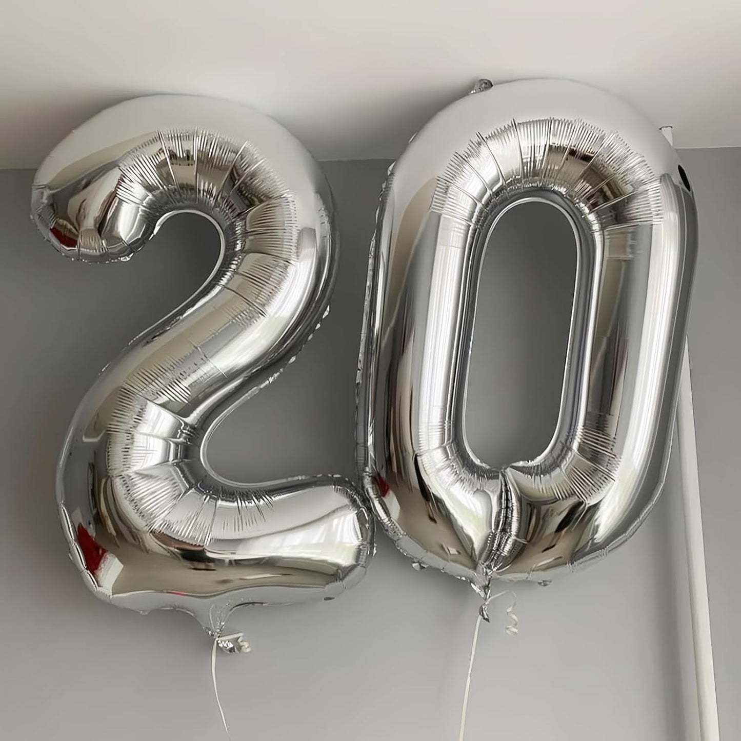 Silver 9 Balloon,40 Inch Number 9 Balloon,9 Birthday Balloon Decorations,Helium Silver 9 Balloon Number for Birthday Party Decorations