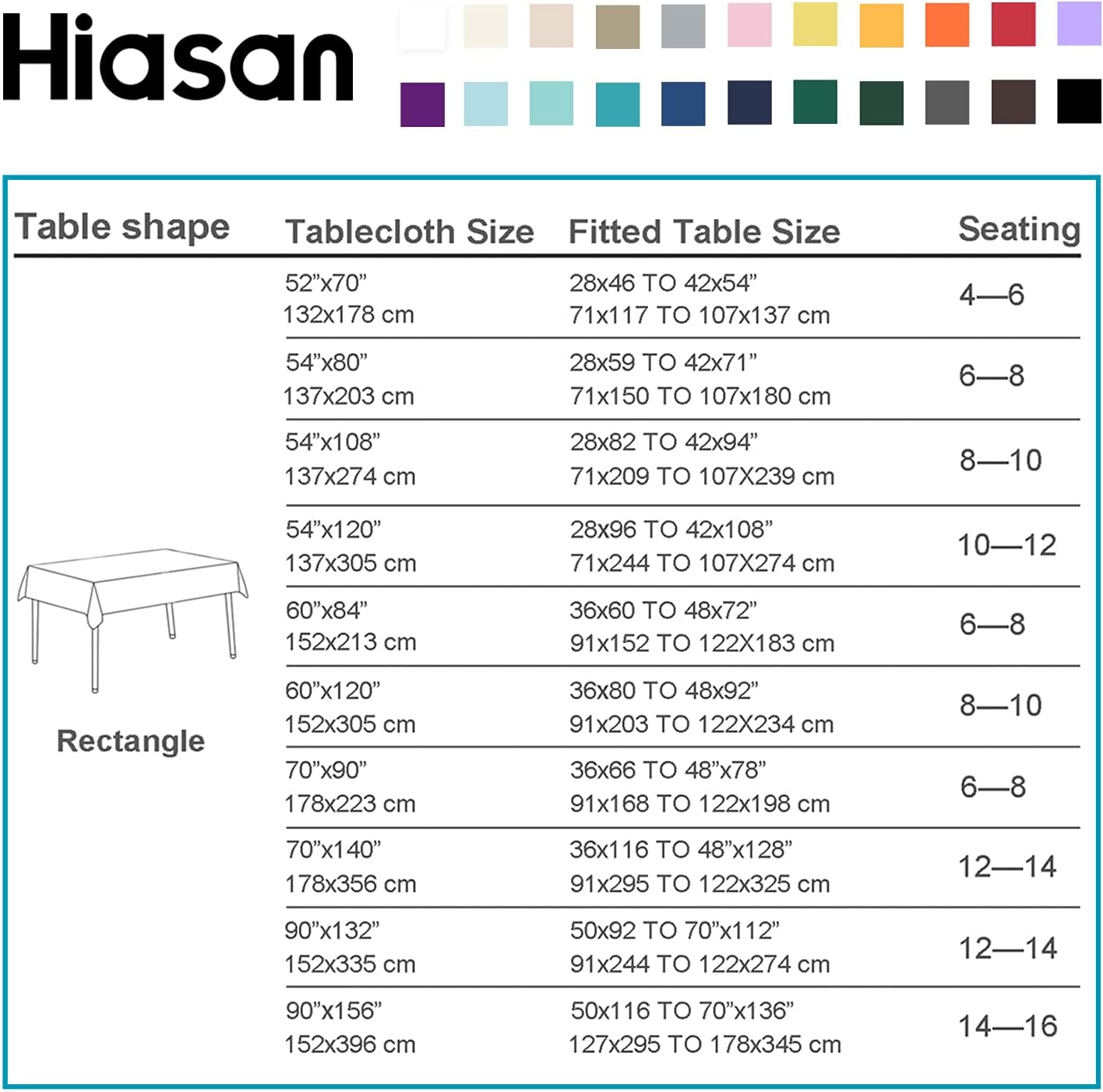 Hiasan Taupe Rectangle Tablecloth - Waterproof and Spillproof Washable Fabric Table Cloth for Dining Room Kitchen Party and Outdoor, 60 x 84 Inch