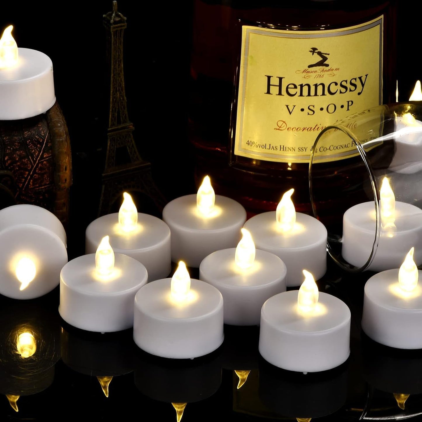 Tea Light Candles with Remote Control,Flickering Flameless LED Candle,Long Lasting 400+Hours,Battery Operated with Timer for Home Decoration Seasonal &Festival Celebration WarmWhite (24pcs)