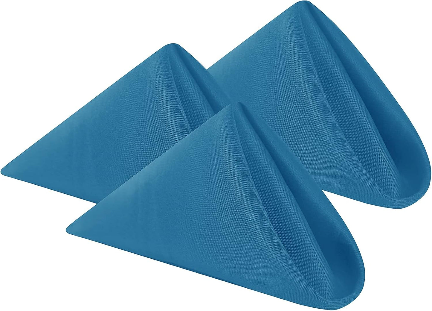 Cloth Napkins 20x20 inch Washable Polyester Dinner Napkins Soft Table Napkins for Wedding Party Dining Banquet(Mediterranean Blue,50PCS)