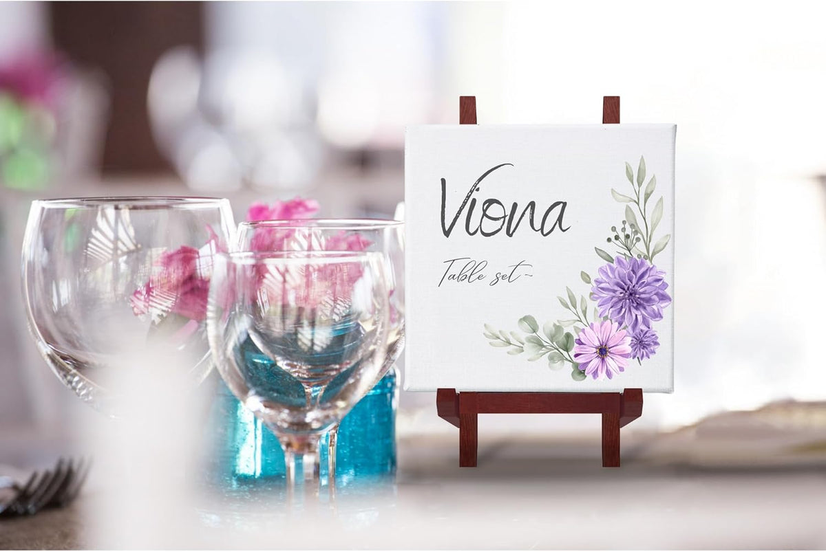 9 Inch Tabletop Easel Stand | Small Canvas Painting Display Easel Stand - Walnut | Canvas Paintings, Arts & Crafts, Frames, Wedding | Kids, Artists, Adults (4-Pack)