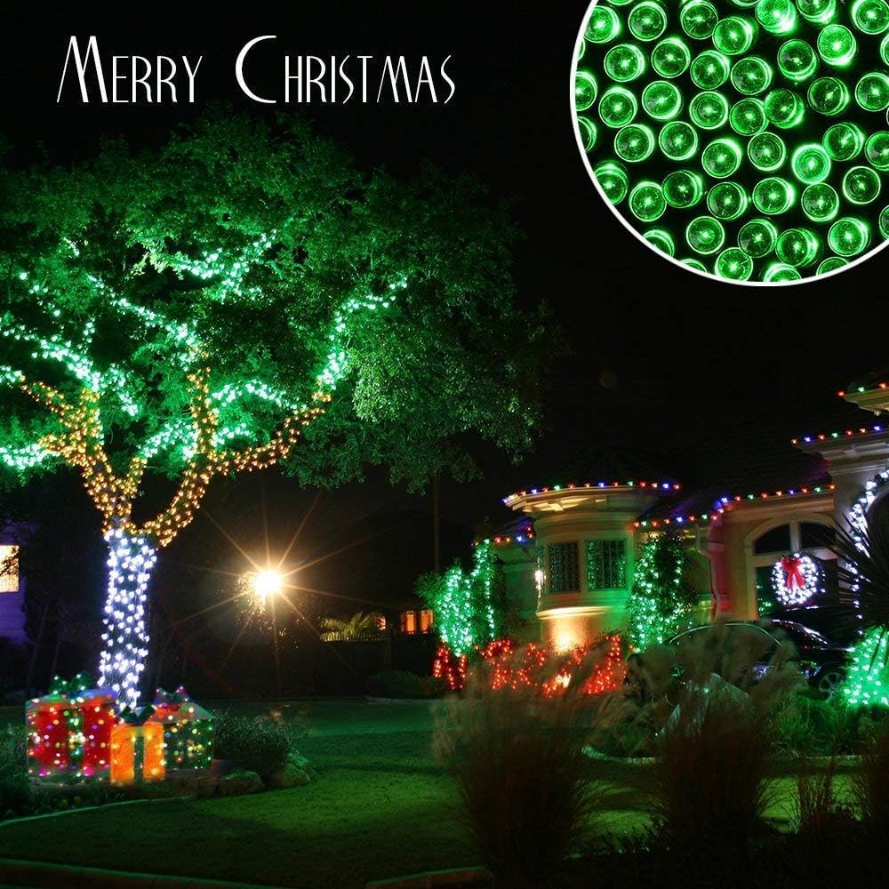 Toodour Solar Christmas Lights, 72ft 200 LED 8 Modes Outdoor Christmas String Lights, Waterproof Solar String Light for Xmas Tree, Fence, Holiday, Party, Balcony, Outdoo Xmas Decorations - Green