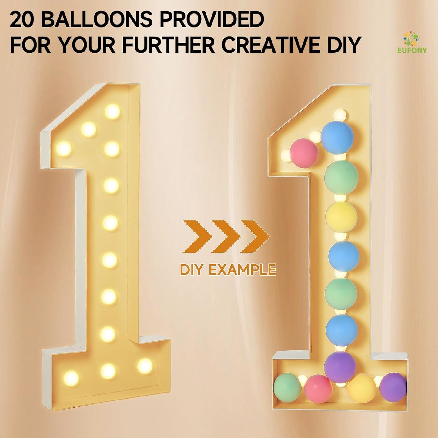 4FT Marquee Numbers, Large Light Up Numbers 7 for 7th 17th 70th Birthday Party Decorations, Giant Light Up Number for Anniversary Decor, 4 Feet Mosaic Number 7 with LED Lights DIY Kit