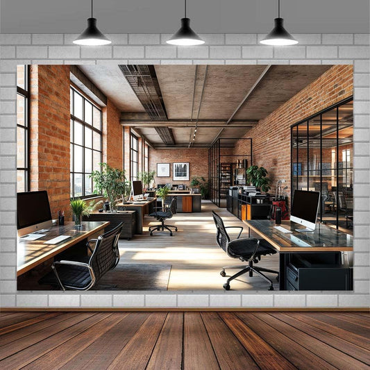 12X10ft Office Video Photo Backdrop Photography Background for Recording Conference, Zoom Home Podcast Backdrops Photo Booth Prop Decorations Wall Decor Tablecloth
