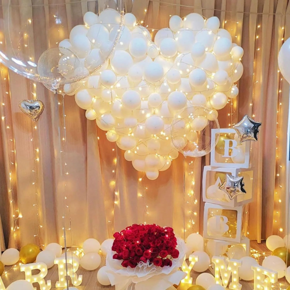 KAWKALSH 200pcs White Balloons 5 Inch, Small Mini Latex Balloons for Party Birthday Baby Shower Anniversary Festival Arch Garland Decoration
