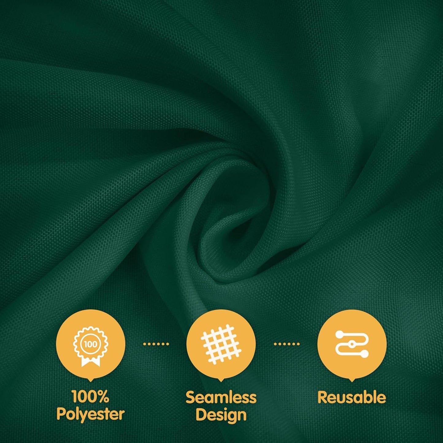 BRILLMAX 4 Pack Hunter Green Round Tablecloths 120 Inch - Circle Bulk Linen Polyester Fabric Washable Table Cloth Cover for Wedding Reception Banquet Birthday Party Buffet Restaurant