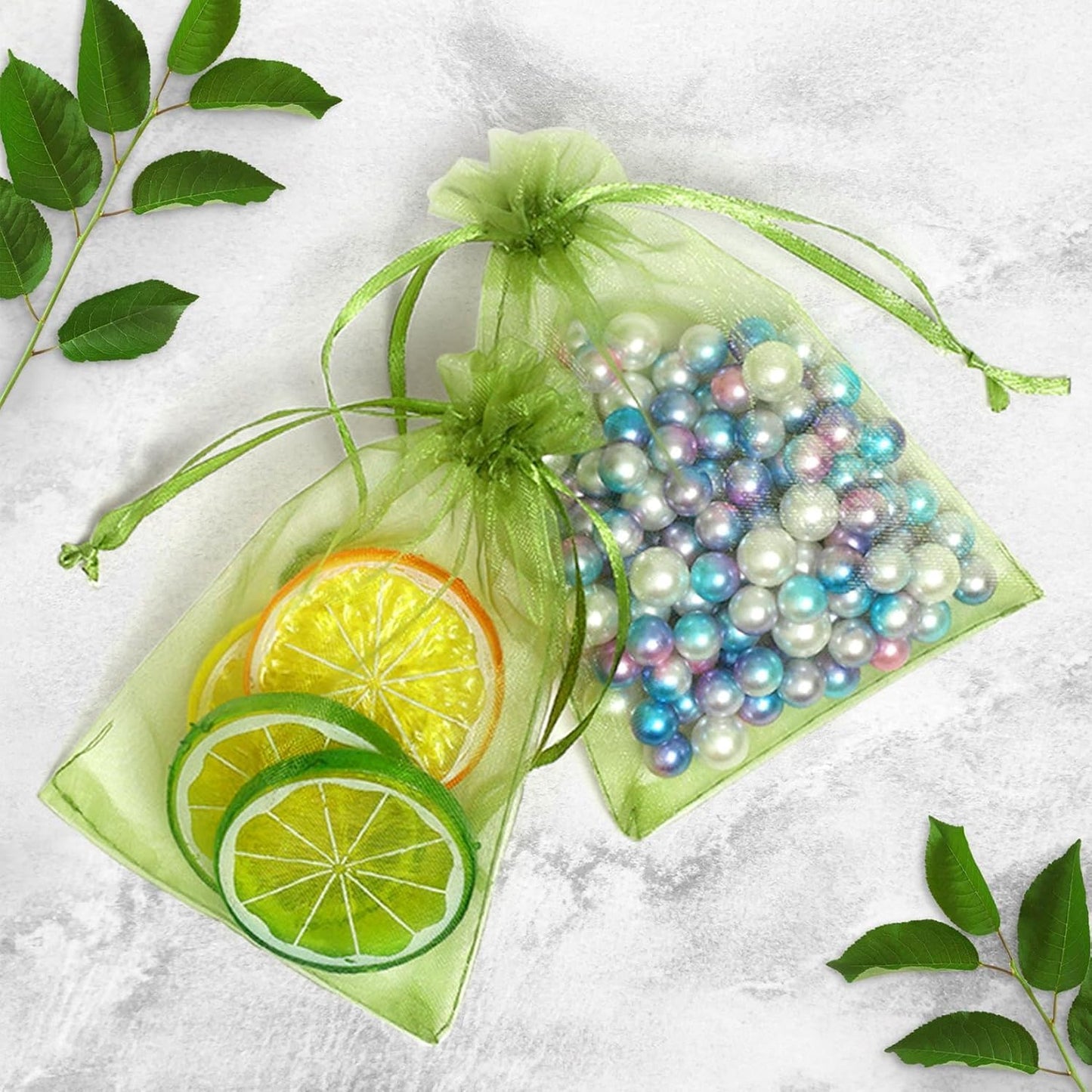 ANZNKU 100 Pack Assorted Colors Organza Bags 4 x 6 inch, Mesh Bags Drawstring, Small Gift Bag Jewelry Bag for Wedding Party Favor