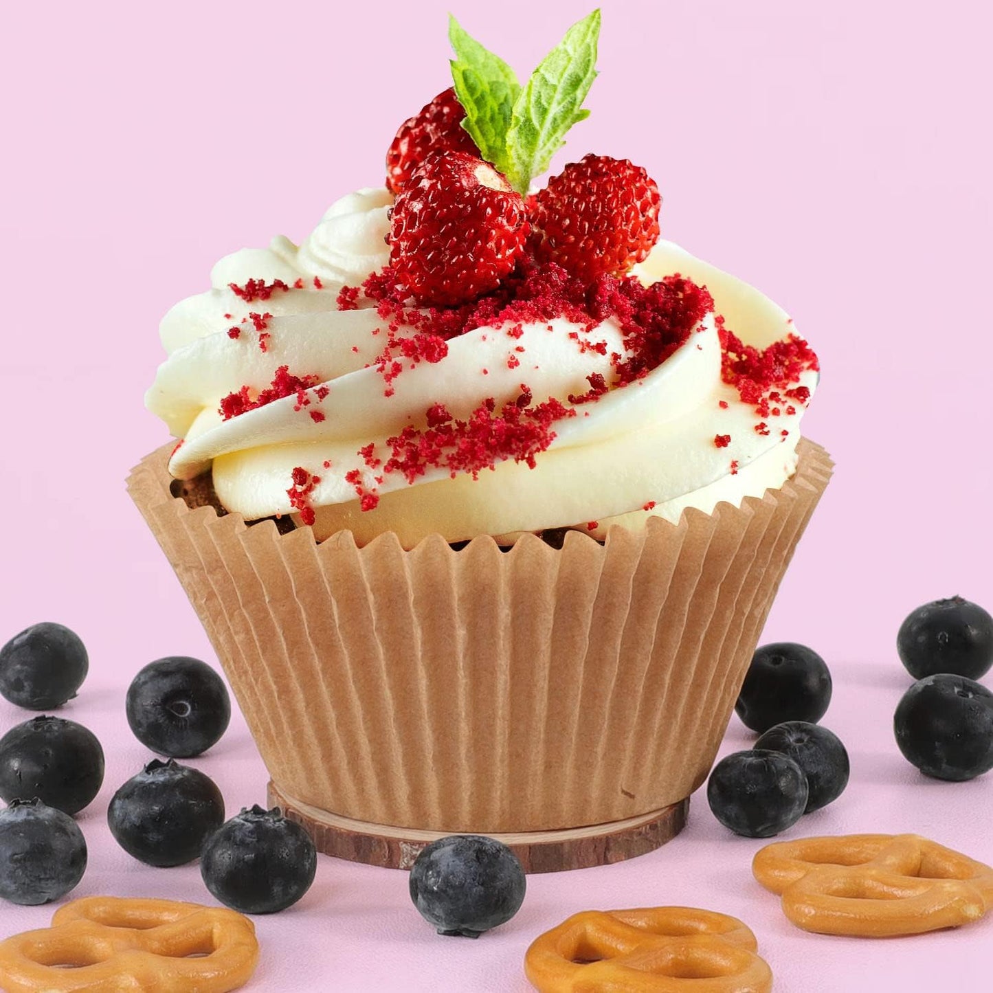 Caperci 150pcs Jumbo Muffin Liners for Baking - Natural Large Cupcake Liners, Unbleached Greaseproof Paper, Cupcake Wrappers for Party, Wedding, Birthday, Christmas