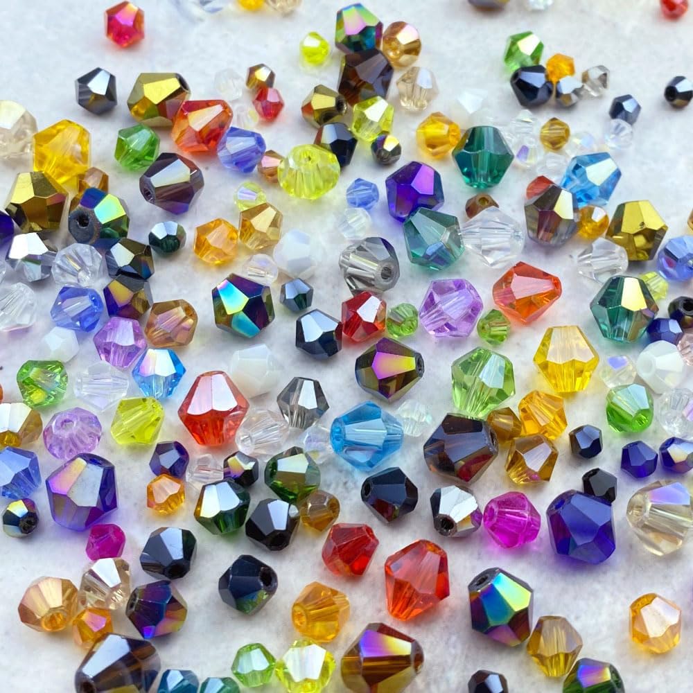 100pcs 8mm Bicone Crystal Glass Beads Loose Spacer Beads Faceted Craft Beads for Jewelry Making DIY Necklace Bracelet Earring Wind Chimes Suncatchers Ornamen(Peacock Green AB)