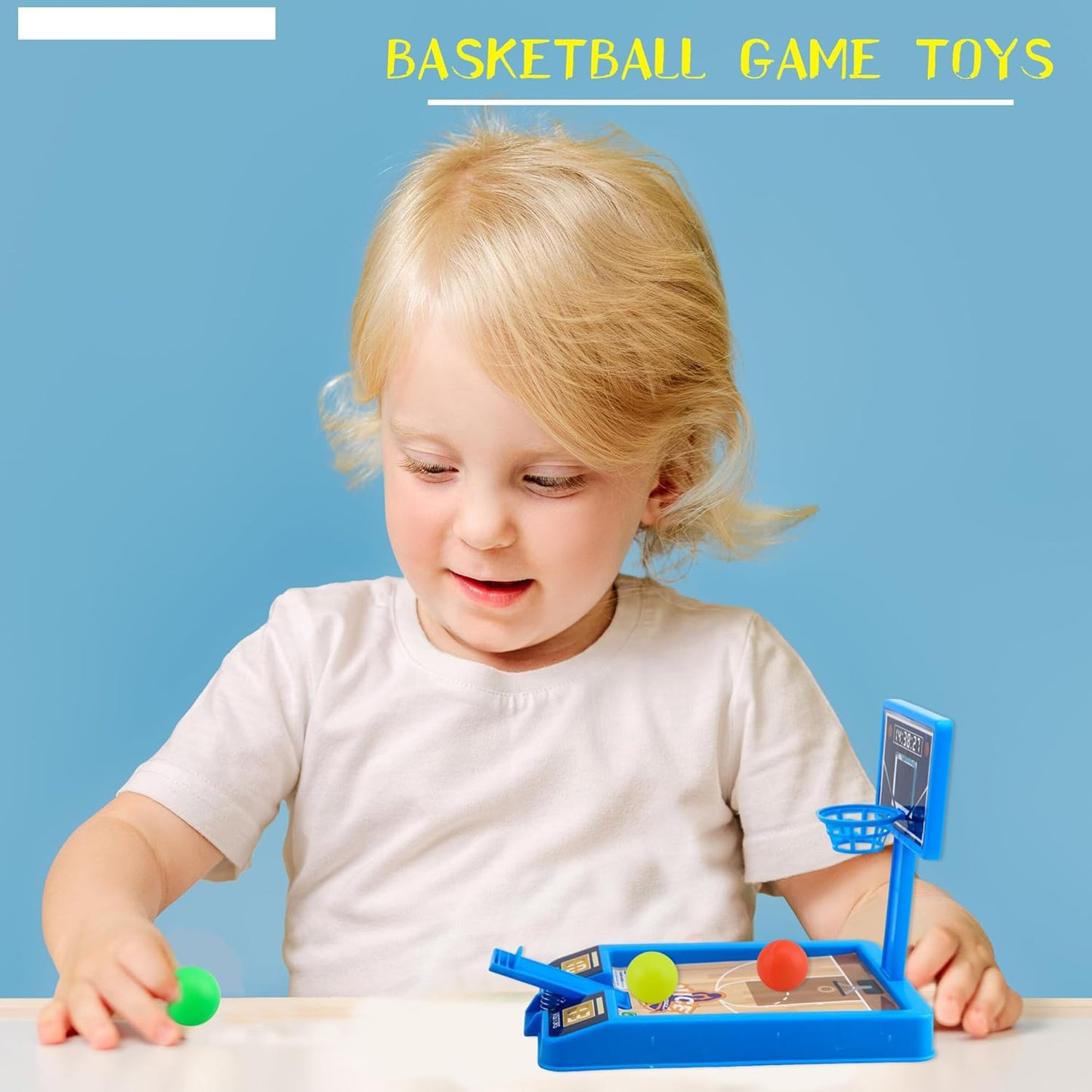 12 Pack Mini Basketball Game Toys Tabletop Basketball Game Desktop Basketball Shooting Game for Kids Goodie Bag Stuffers Party Favors Birthday Gifts, 2 Colors