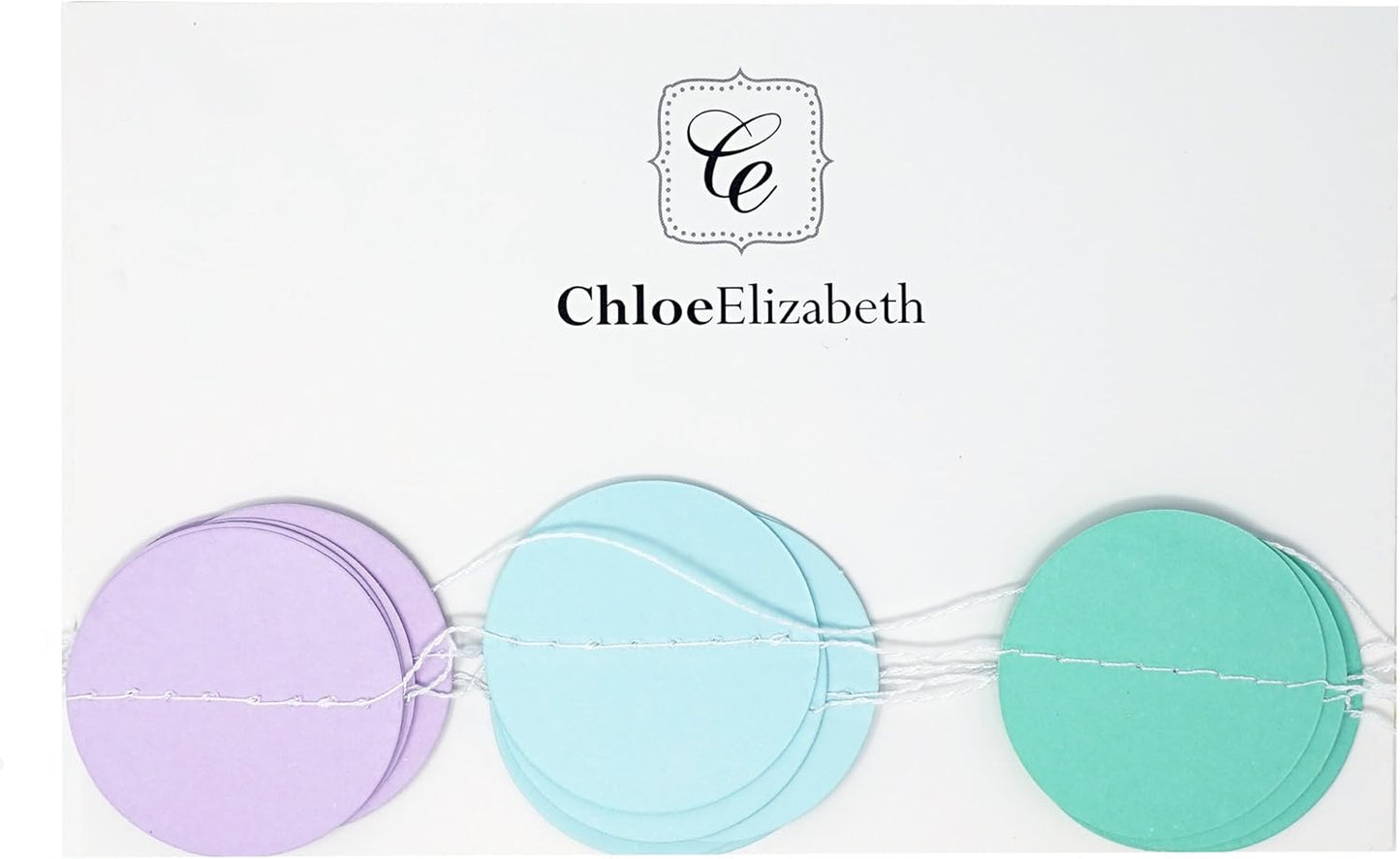 Circle Dots Paper Party Garland Streamer Backdrop (10-Pack, 10 Feet Per Garland, 100 Feet Total) - Rainbow Pastel