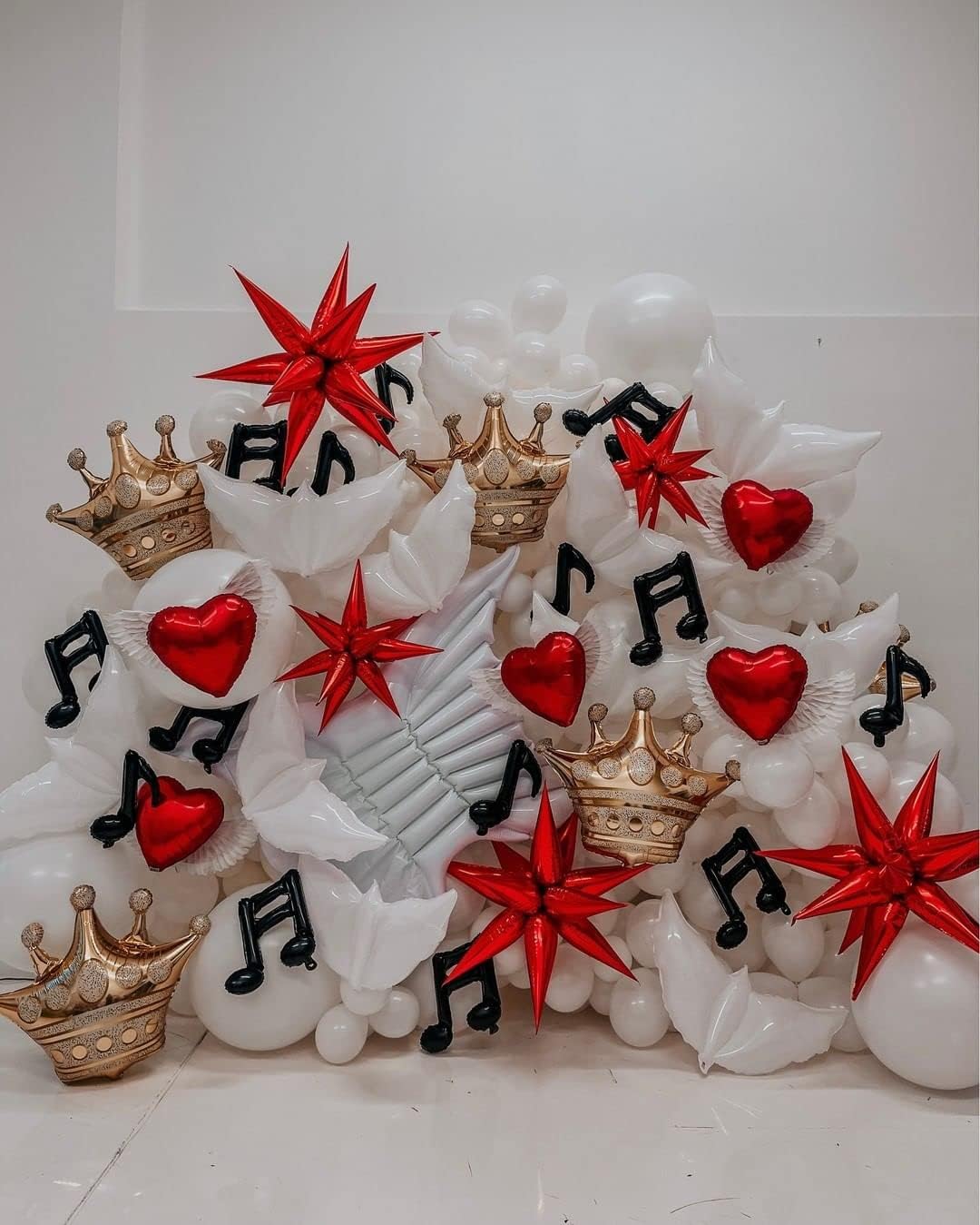 3pcs 26inch 3D Explosion Star foil balloon, christmas day red Foil Cone star burst Balloons for Birthday Wedding New Year Party Event