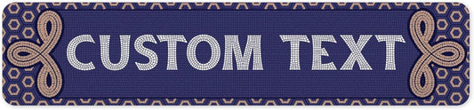 Custom Sign, Custom Street Sign, 11 Font Colors, 13 Font Styles, 4 Hole Options, 22 Sizes, 4x18 Inches, Rust Free DiBound, Fade Resistant, Made in USA by My Sign Center (Fauxsaic 1)