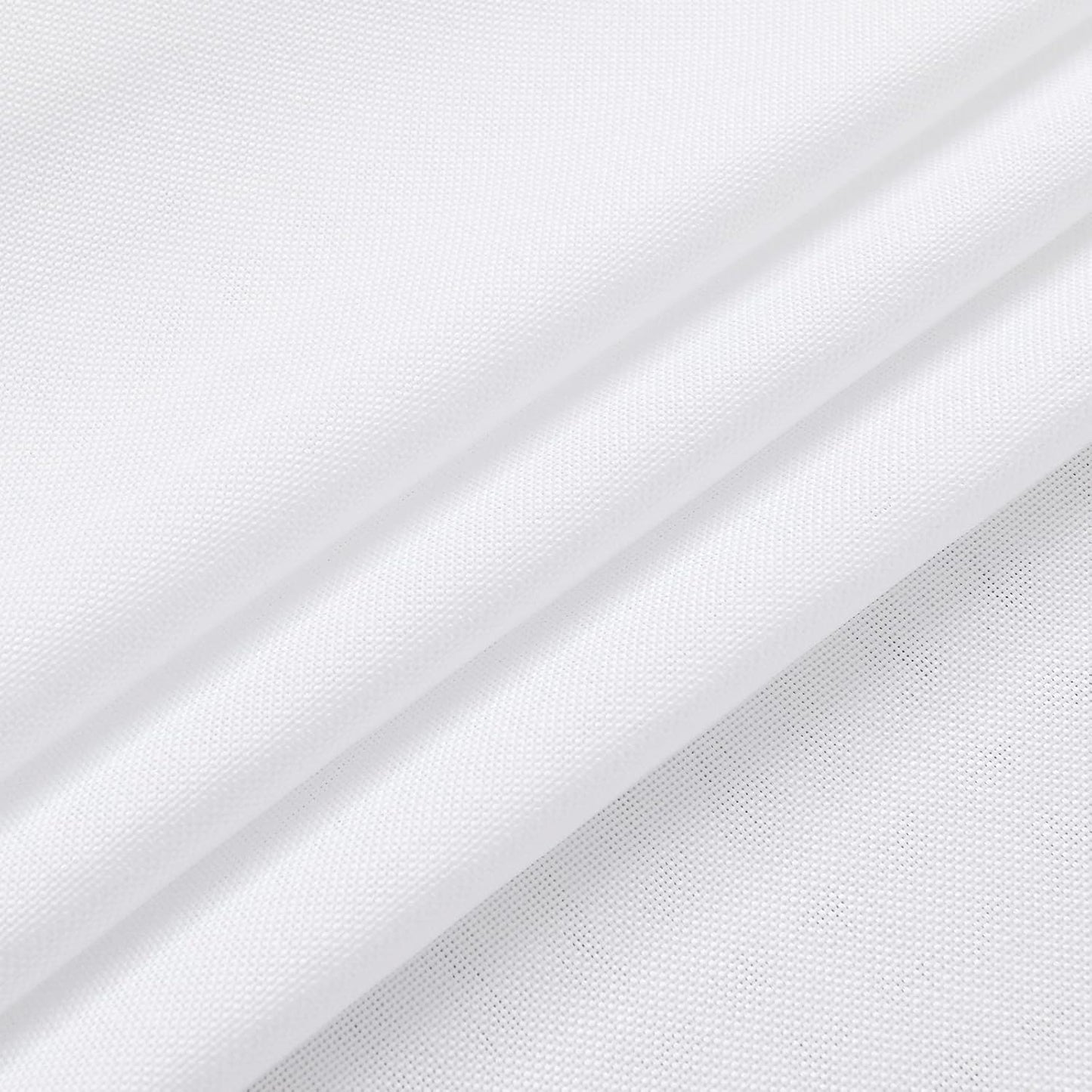 Hiasan Faux Linen Square Tablecloth - Wrinkle and Stain Resistant Washable Table Cloth for Kitchen Dining Room Holiday Table Cover for Party Dinner, White, 54 x 54 Inch