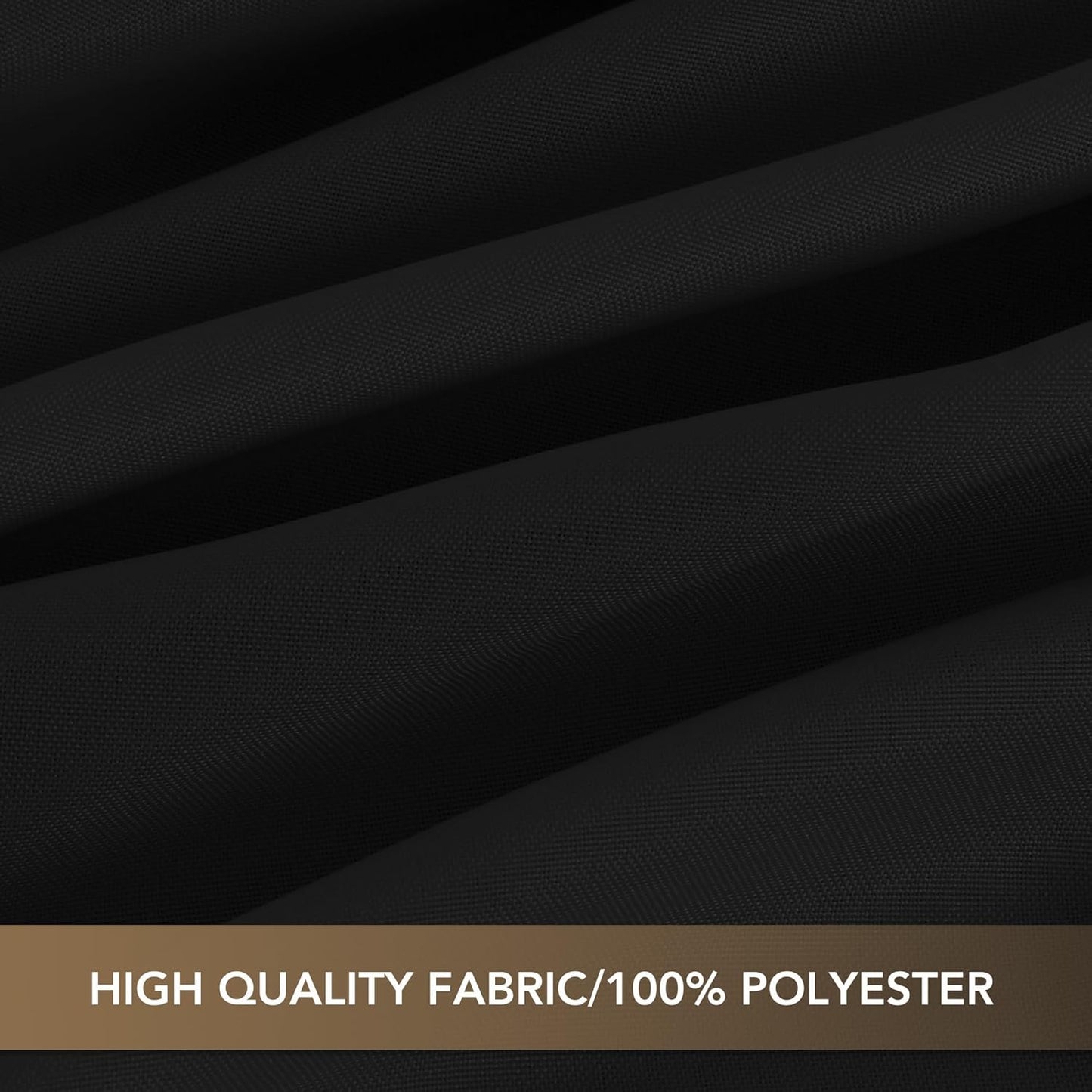 sancua Black Square Tablecloths 70x70 Inch - Fabric Table Cloth for Square or Round Tables, Washable Polyester Table Cover for Outdoor Party, Birthday, Decorative Display Tables