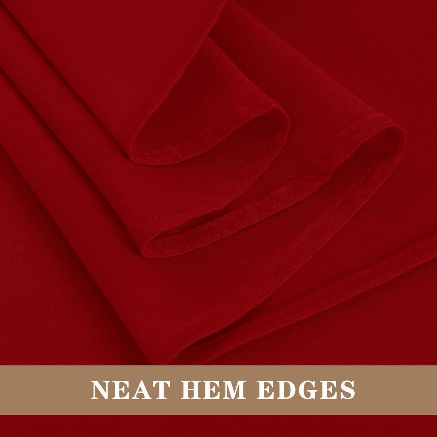 Fitable Red Tablecloths for Rectangle Tables, 6 Pack - 70 x 120 Inches - Reusable and Washable Table Clothes for 6-8 Ft Tables, Polyester Fabric Table Covers for Wedding, Party, Banquet