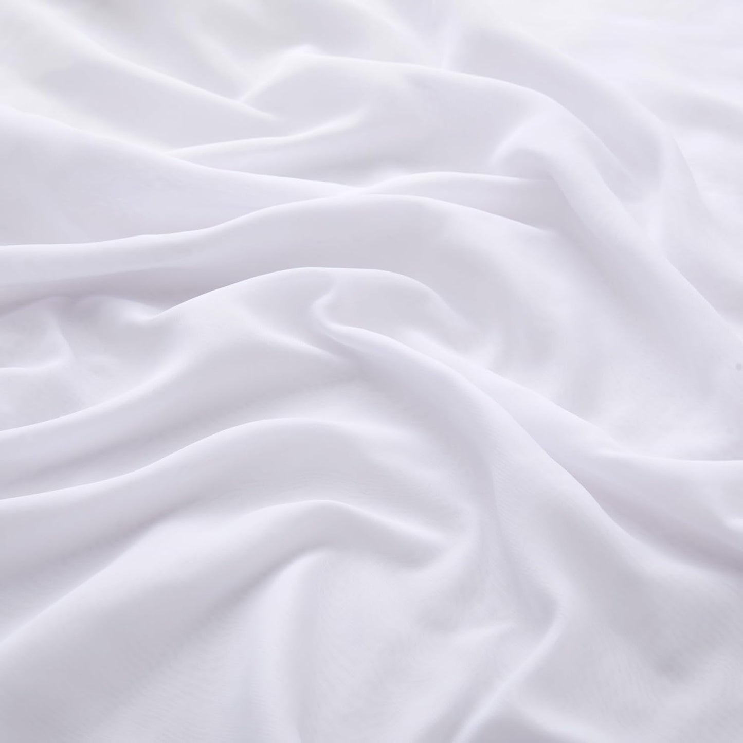 VACVELT Wedding Arch Draping Fabric - White Chiffon, 2 Panels Sheer Drapes, 30 Inch x 20ft Chiffon Backdrop Curtain, Outdoor Sheer Drapery for Ceremony Party Ceiling