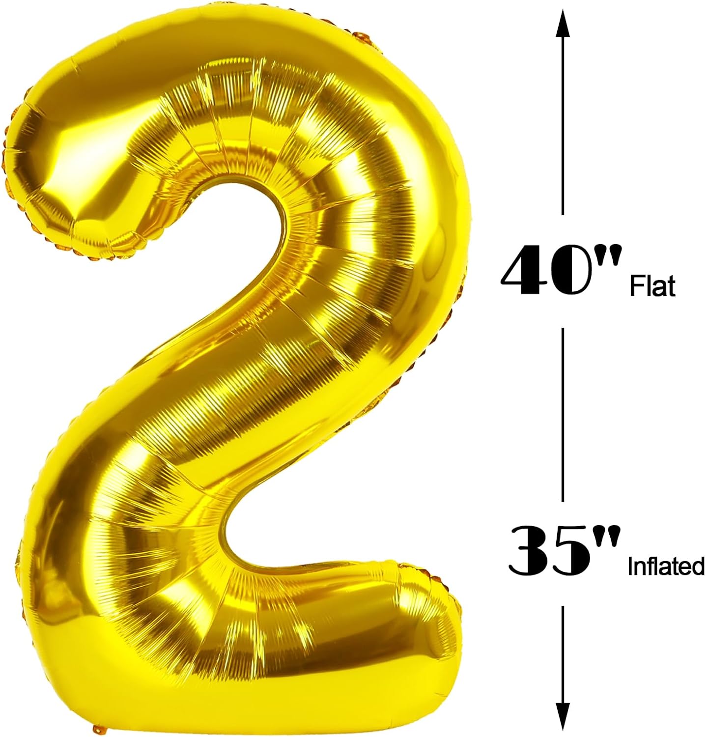 Gold 40 Inch 20 Number Balloons, 20 Decorations for 20 Birthday, 2026 Foil Giant Birthday Graduations Anniversary Party Balloon