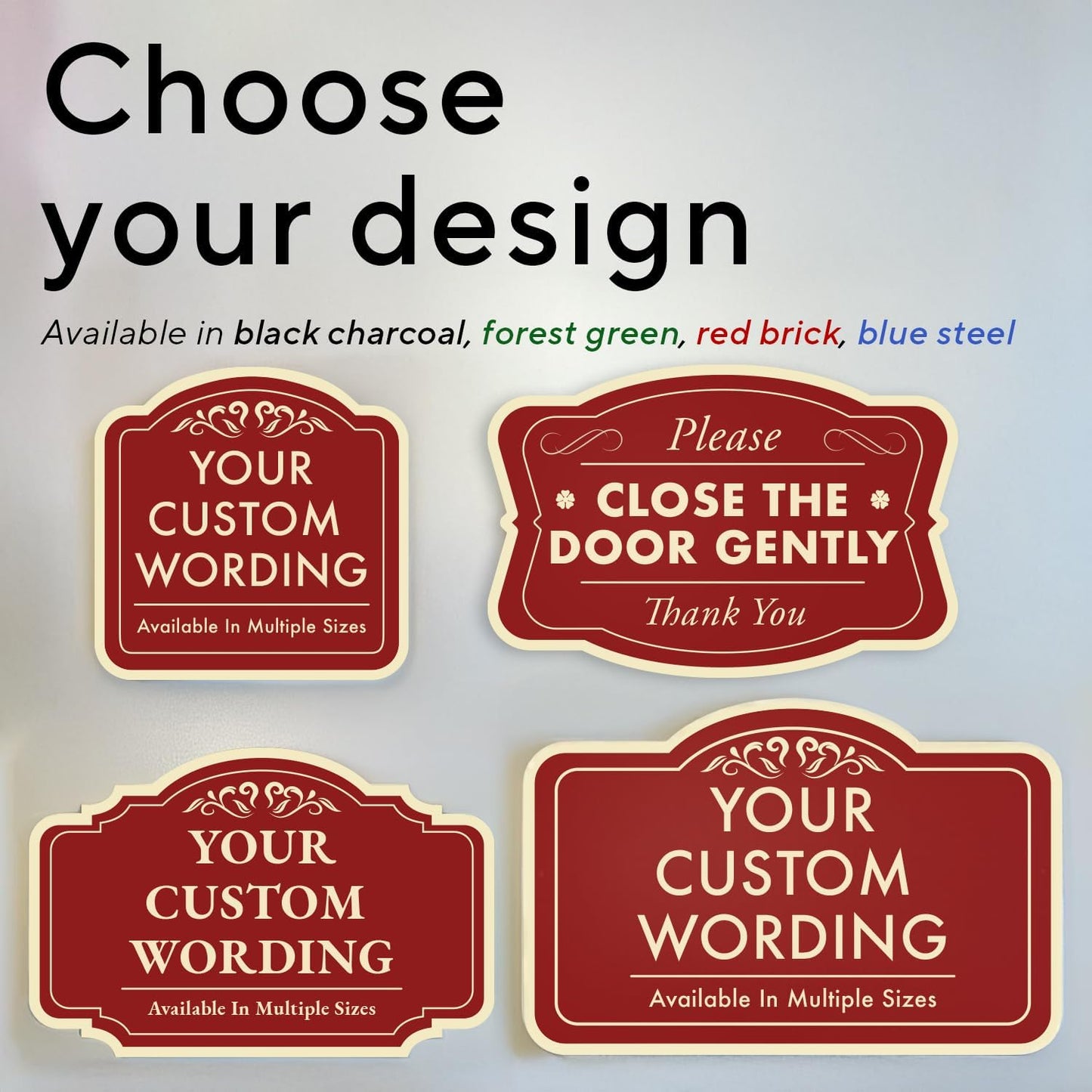 SPEEDYORDERS Custom Red Aluminum Sign, 24x24 Inches, Vintage Style, Weatherproof, Easy Installation, Made in USA