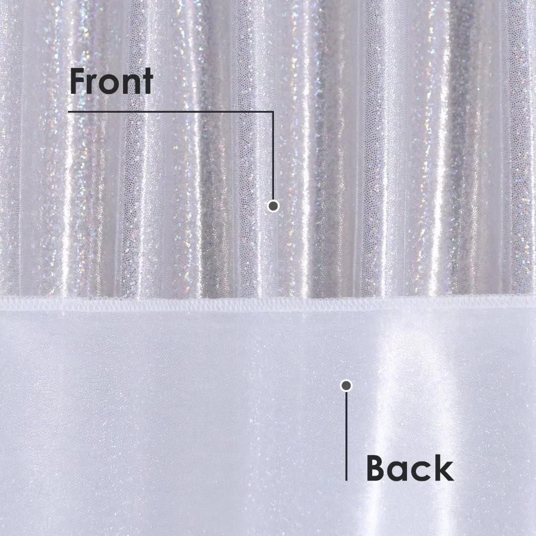 Fitable Silver Sequin Tablecloth for Parties 60x84 Inch - Sparkle Glitter Table Cloth Laser Rectangle Table Cover Overlay for Wedding Baby Shower Ceremony Birthday Cake Table Holiday Banquet