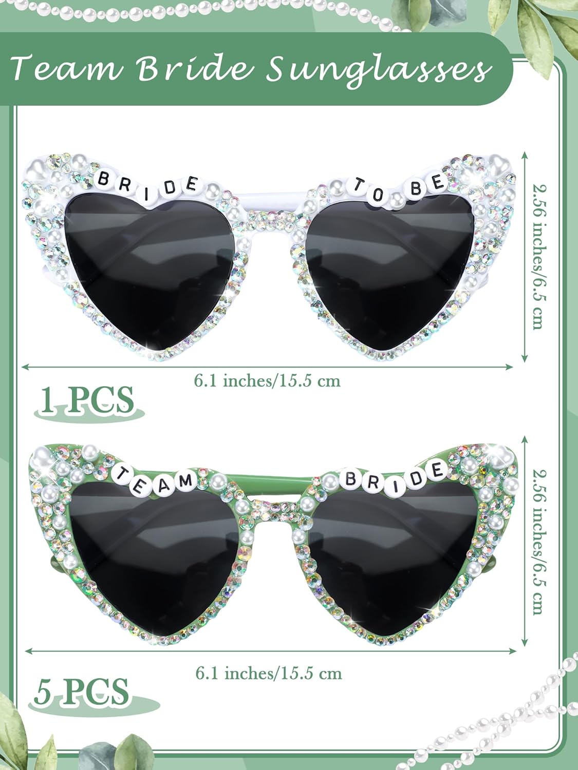 6 Pcs Bride Sunglasses Bachelorette Sunglasses Party Favors for Bridesmaids for Wedding Party Bride to Be Gifts