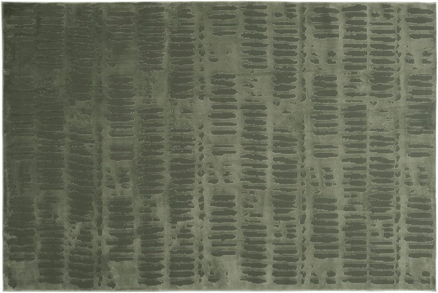 Revival Rugs Shell 5'3"x7'10" Washable Area Rug for Living Room Bedroom - 100% Recycled Oeko-TEX Certified, Medium Pile, Green