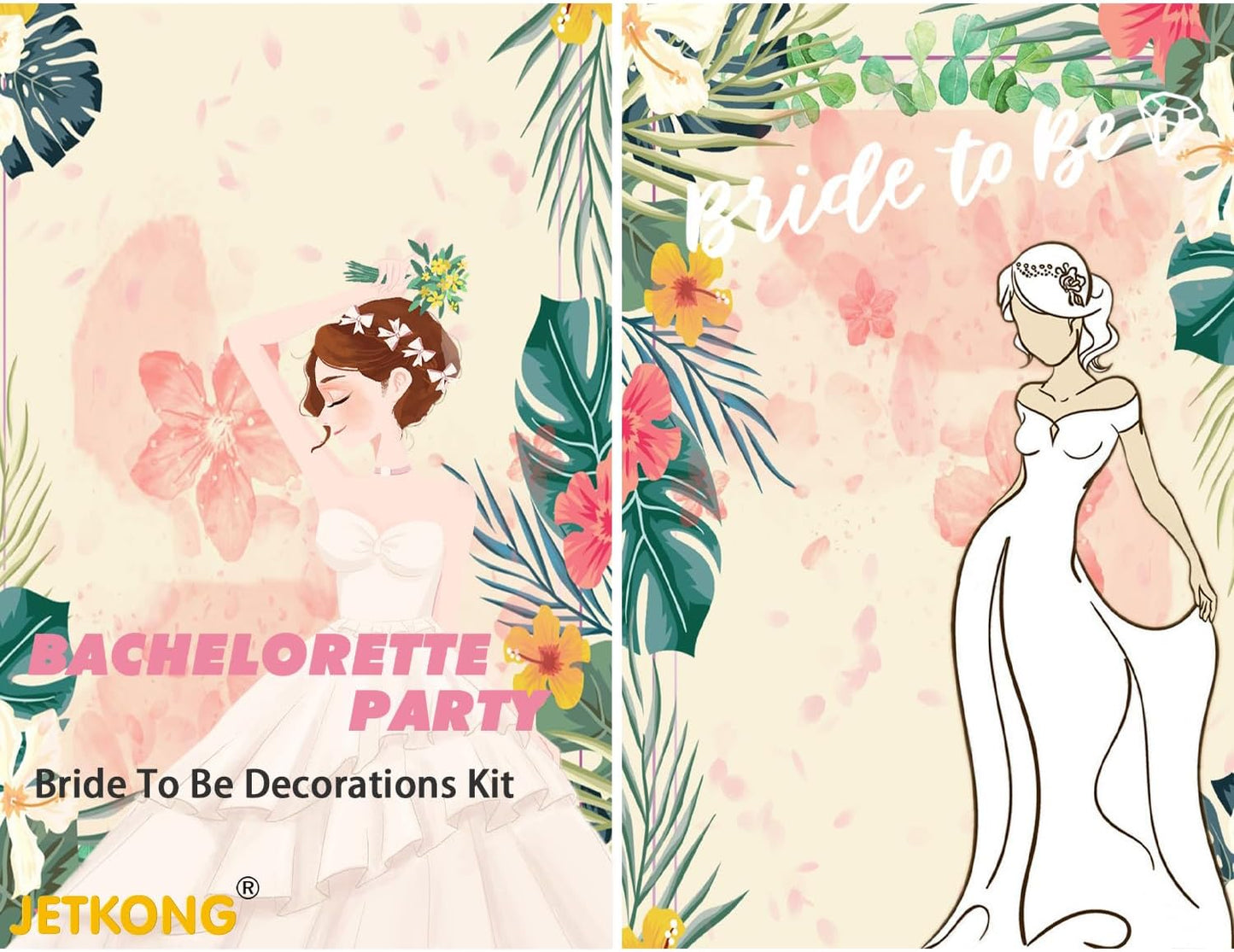 JETKONG 3 Pcs Bachelorette Party Decorations "BRIDE" Crown, Bride to Be Sash&Veil for Women Bachelorette Party Gifts, Bridal Shower Supplies, Gifts, Favors (Gold)