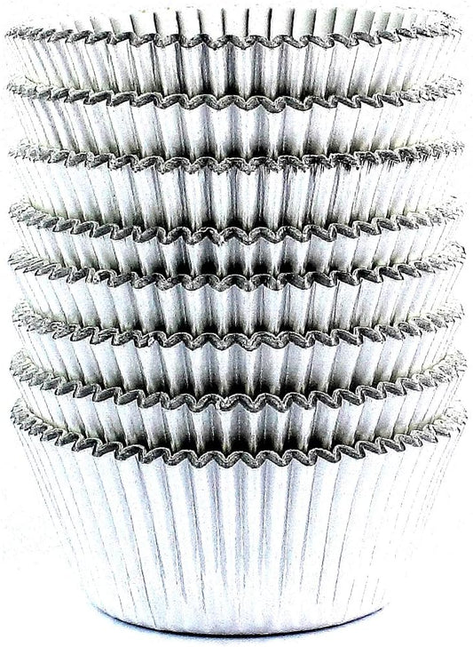 Eoonfirst Silver Foil Cupcake Case Liners Baking Muffin Paper Cups 198 Pcs
