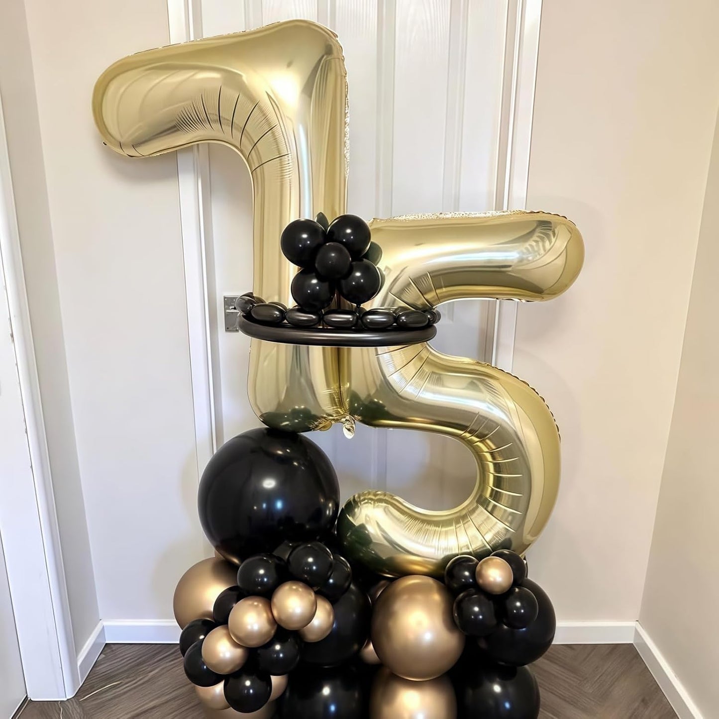 Champagne Gold 2 Balloon,40 Inch Light Gold Number 2 Balloon Big Foil Mylar Helium 2 Balloon for Birthday Party Decorations