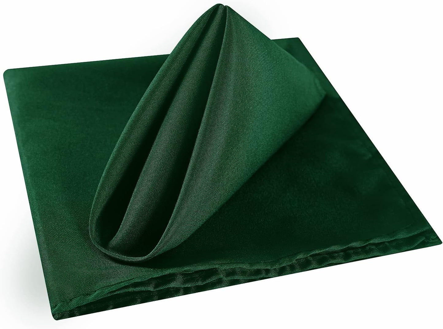Cloth Napkins 17x17 inch Washable Polyester Dinner Napkins Soft Table Napkins for Wedding Party Dining Banquet(Hunter,100PCS)