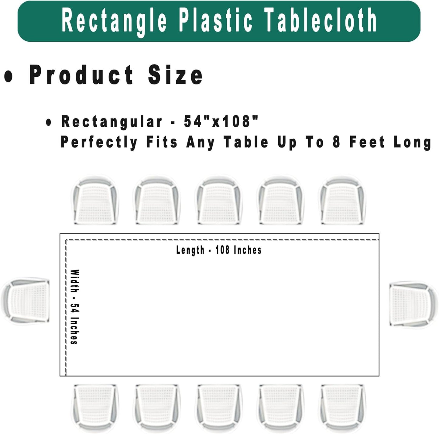 Brown Plastic Tablecloths 2 Pack Disposable Table Covers 54 x 108 Inch Party Tablecovers PEVA Coffee Table Cloths for BBQ Picnic Birthday Wedding Parties 8 ft Rectangle Table Use