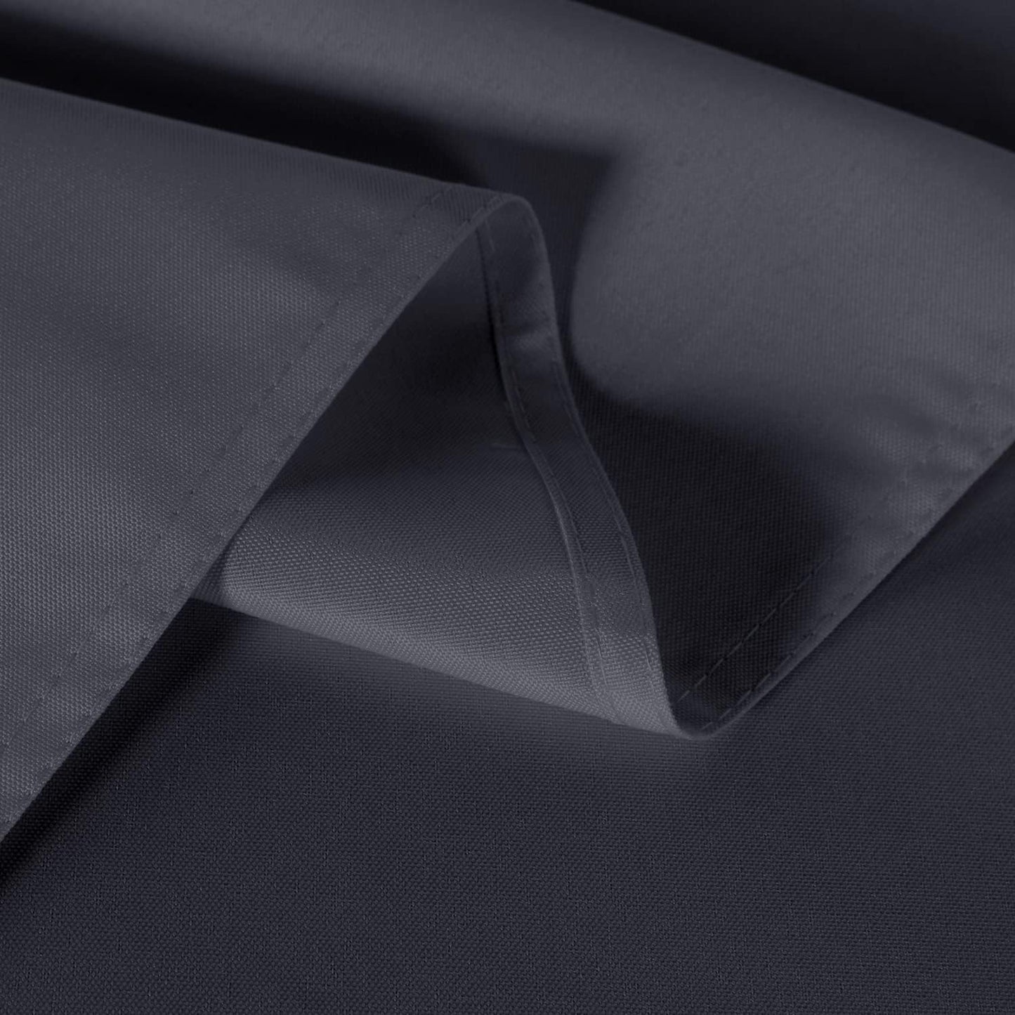 sancua 2 Pack Dark Grey Tablecloth 60 x 102 Inch, Rectangle 6 Feet Table Cloth - Stain and Wrinkle Resistant Washable Polyester Table Cover for Dining Tables, Buffet Parties and Camping
