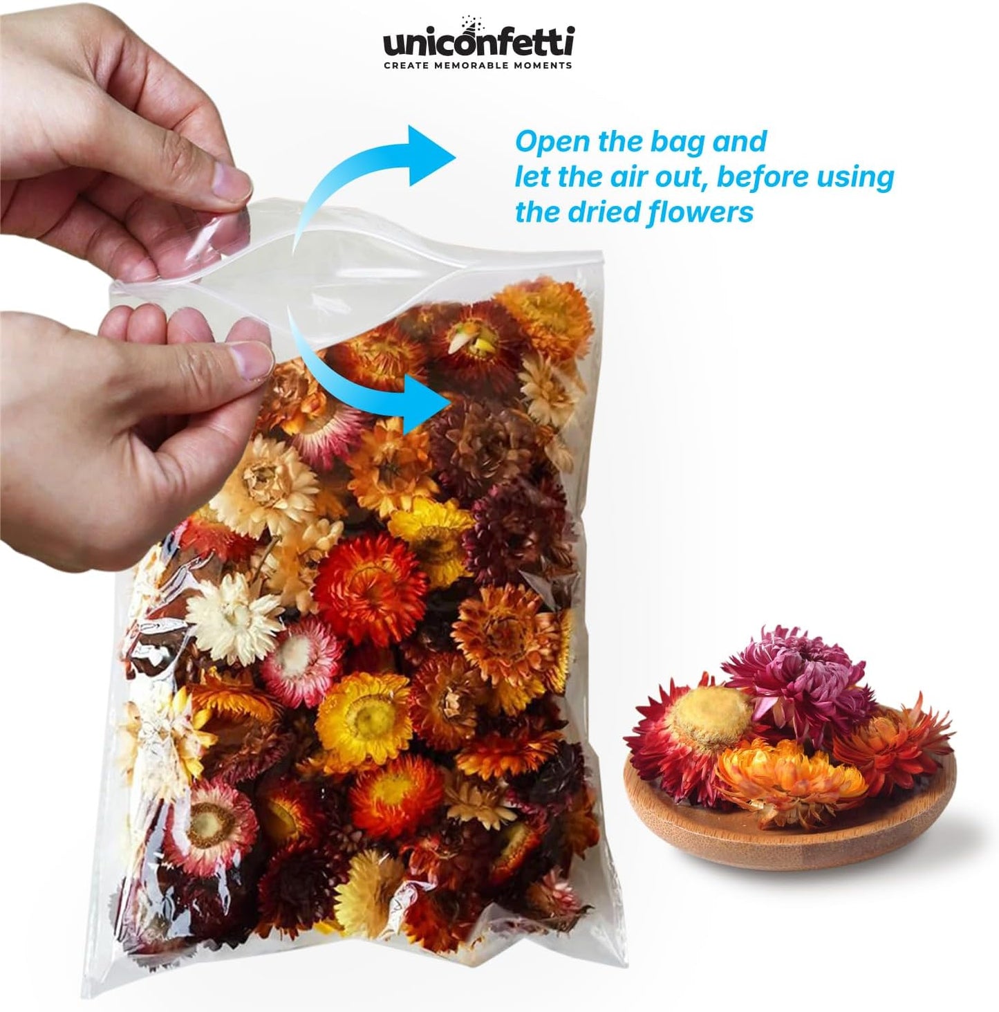 Dried Flower Carnation Biodegradable Confetti - Real Flower Petals for Weddings, Flower Girl Toss, Wedding Send Off Ideas, Party Table Decoration | Boxed - 8oz (0.5lbs)