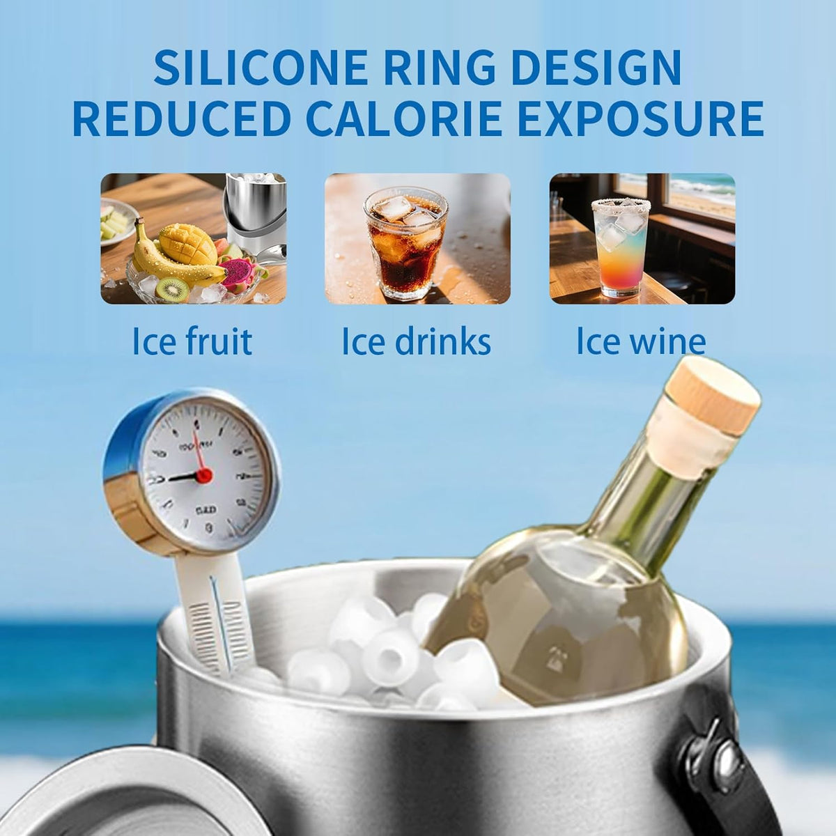 3L Stainless Steel Double-Wall Insulated Ice Bucket with Lid, Tongs & Strainer – Large Ice Bucket for Parties, Wine, Beer, Champagne & Cocktail Bar
