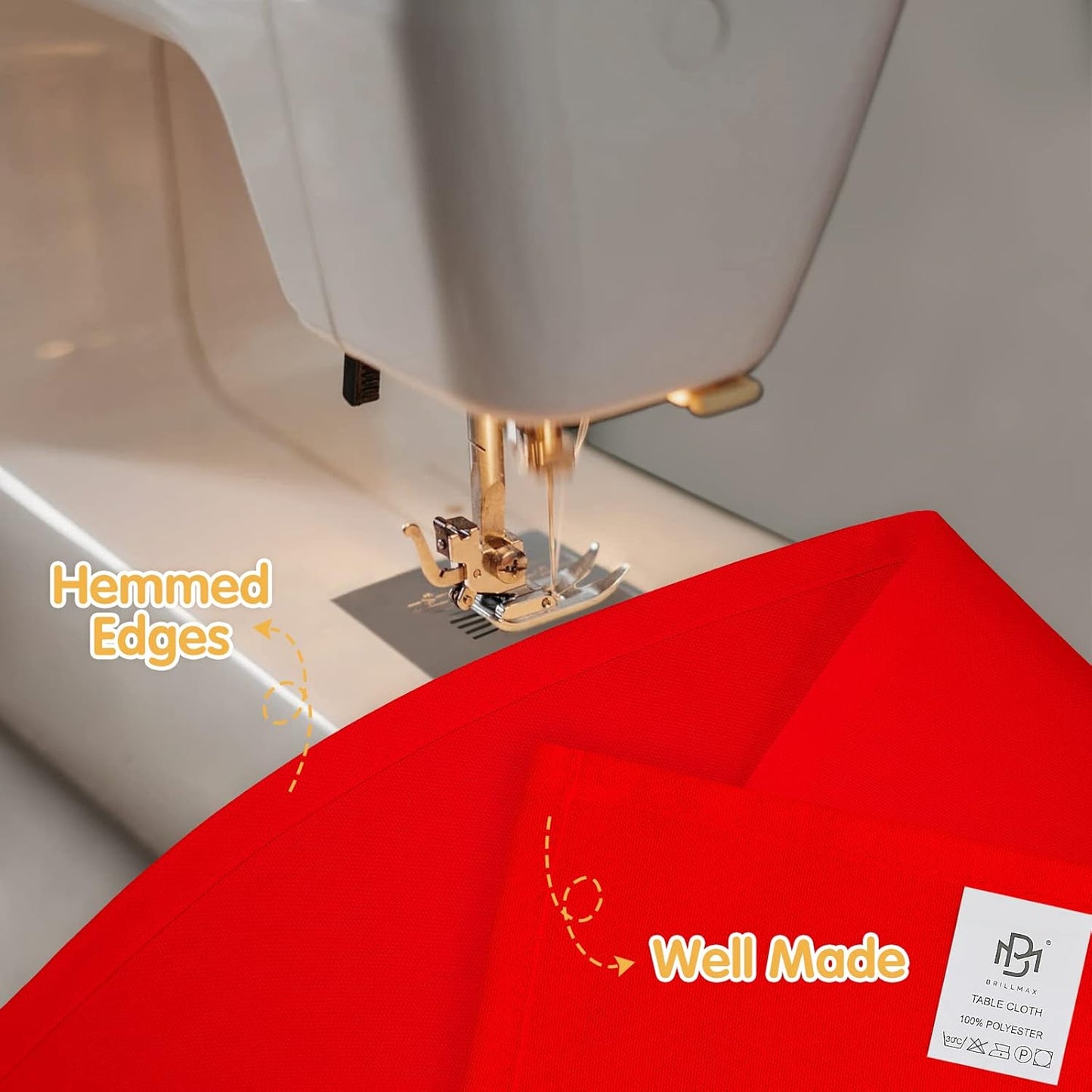 BRILLMAX 8 Pack Red Tablecloths 70 x 120 Inch for 6ft or 8ft Rectangle Tables - Rectangular Bulk Linen Polyester Fabric Washable Cloth Cover for Wedding Reception Banquet Birthday Party