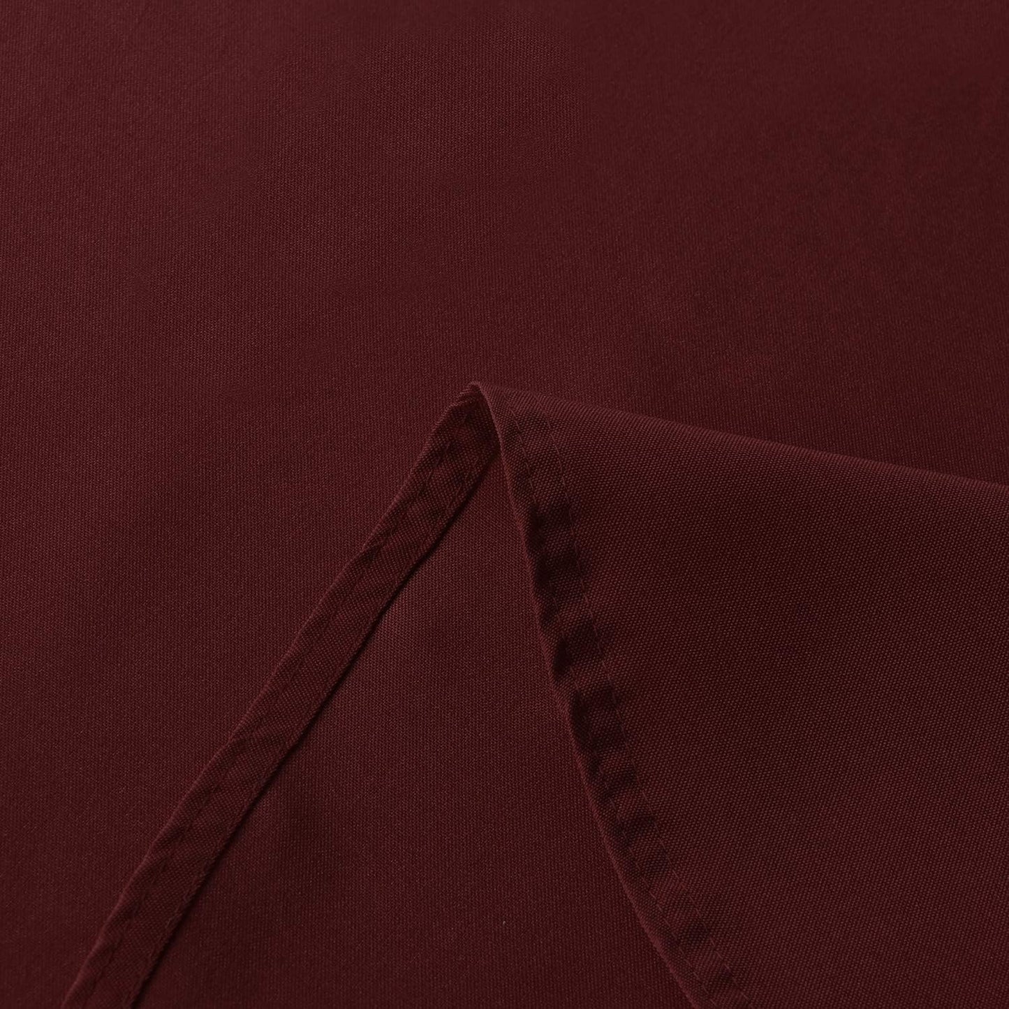 sancua Round Tablecloth - 70 Inch - Water Resistant Spill Proof Washable Polyester Table Cloth Decorative Fabric Table Cover for Dining Tables, Buffet Parties and Camping, Burgundy