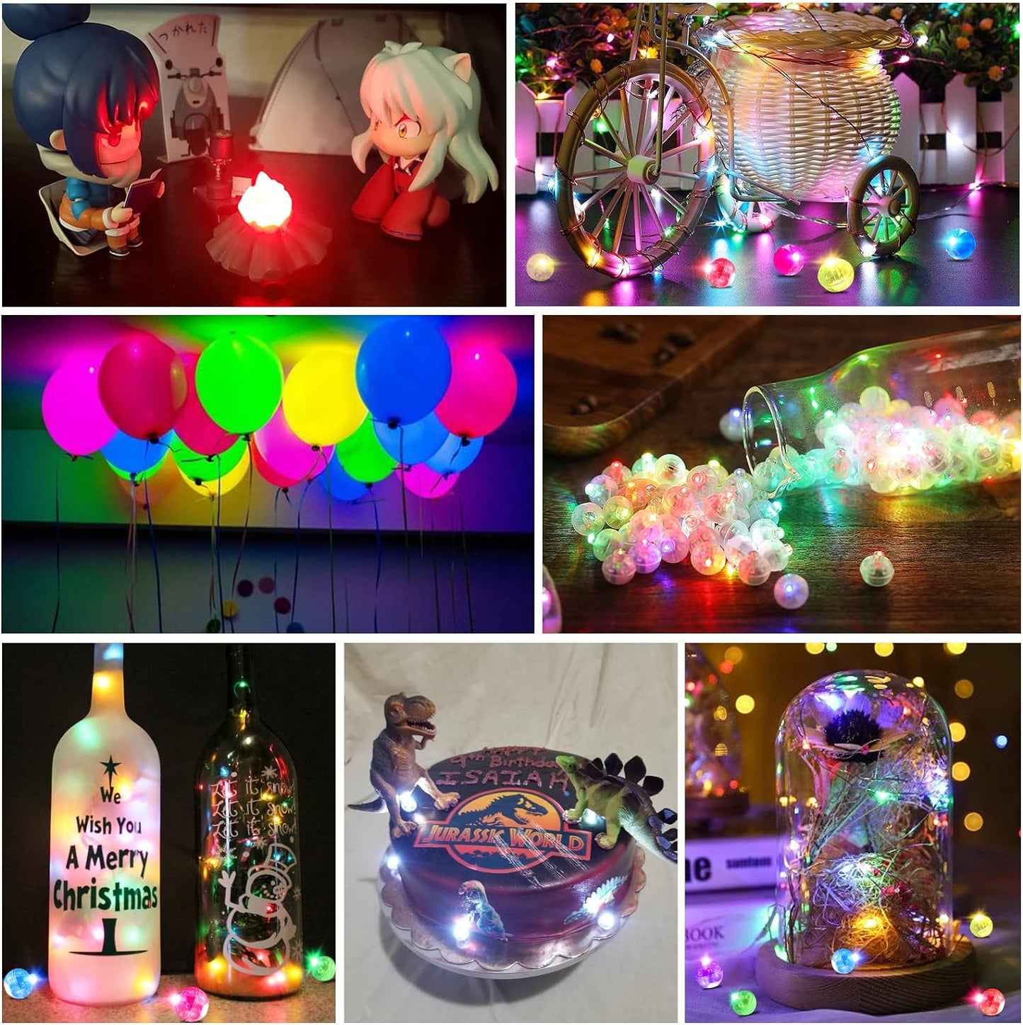 200PCs Balloon Lights, Long Standby Time Mini Ball Light, Mini Led Lights for Paper Lantern, Easter Eggs and Party Wedding Birthday Festival Christmas Decoration (Glow steadily Blue)