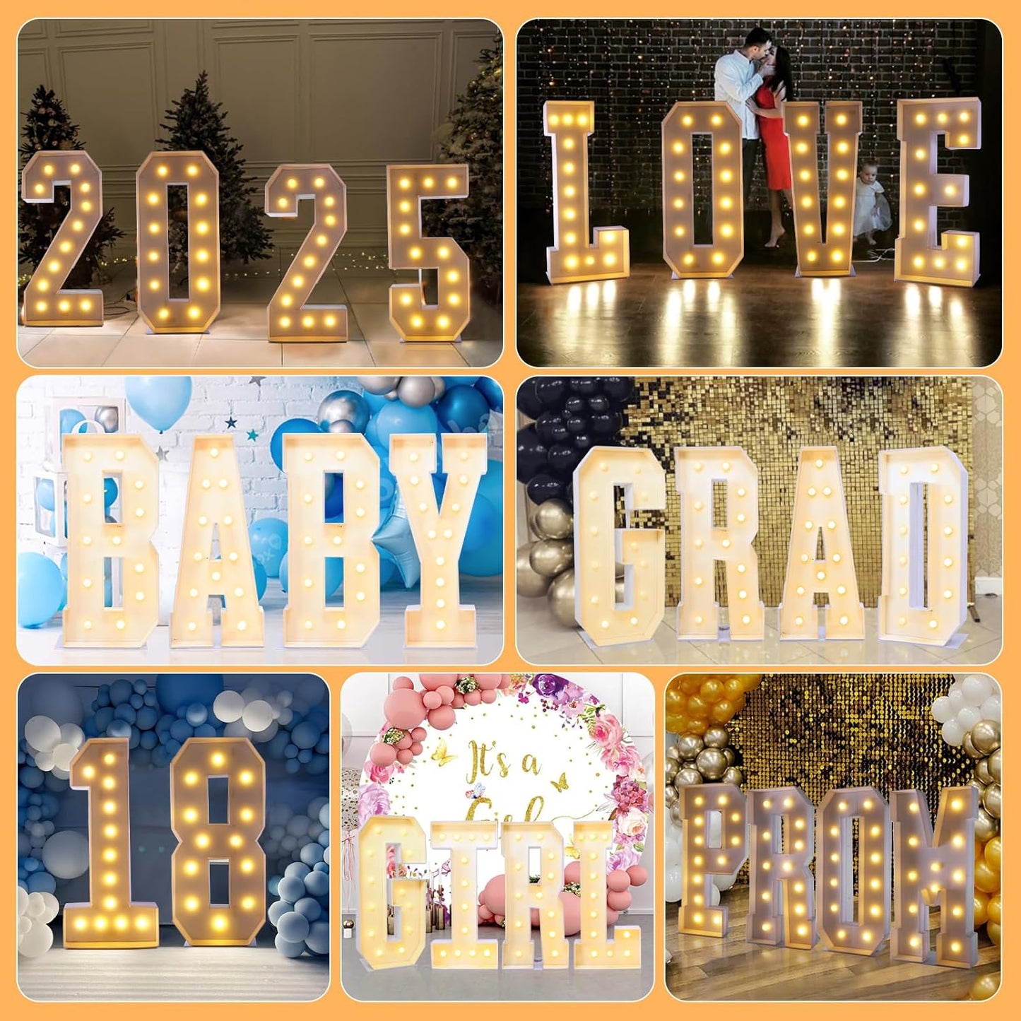 4ft Marquee for Letters V, Large Light up Letters, Multifunctional Large Marquee for Letters 4 Feet Tall for Party Decorations, Letter Balloons, Wedding Decor, Proposal Decorations (Letters V)