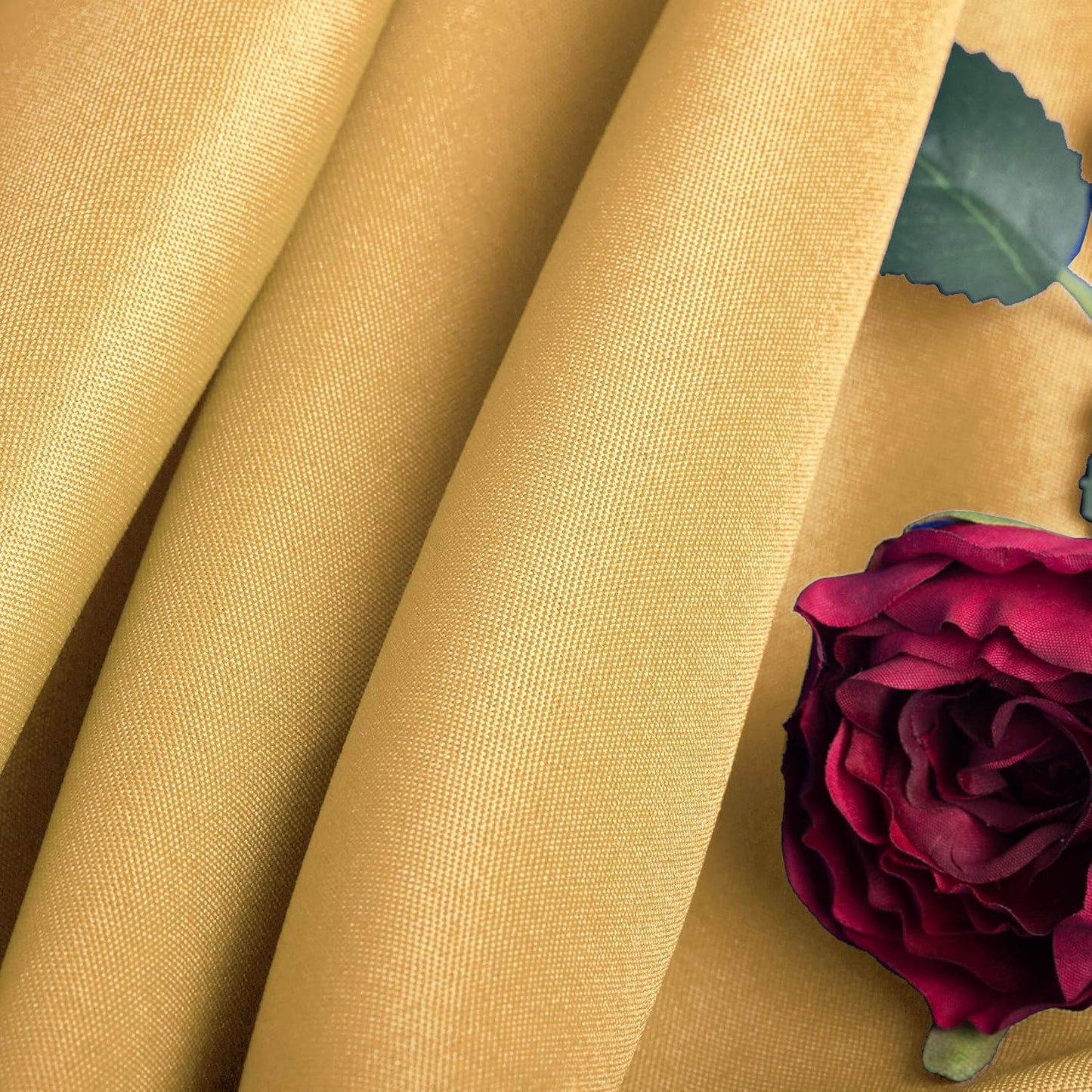 Ascoza 2pack 70 Inch Gold Tablecloth in Washable Polyester Fabric for Wedding/Banquet/Restaurant/Parties