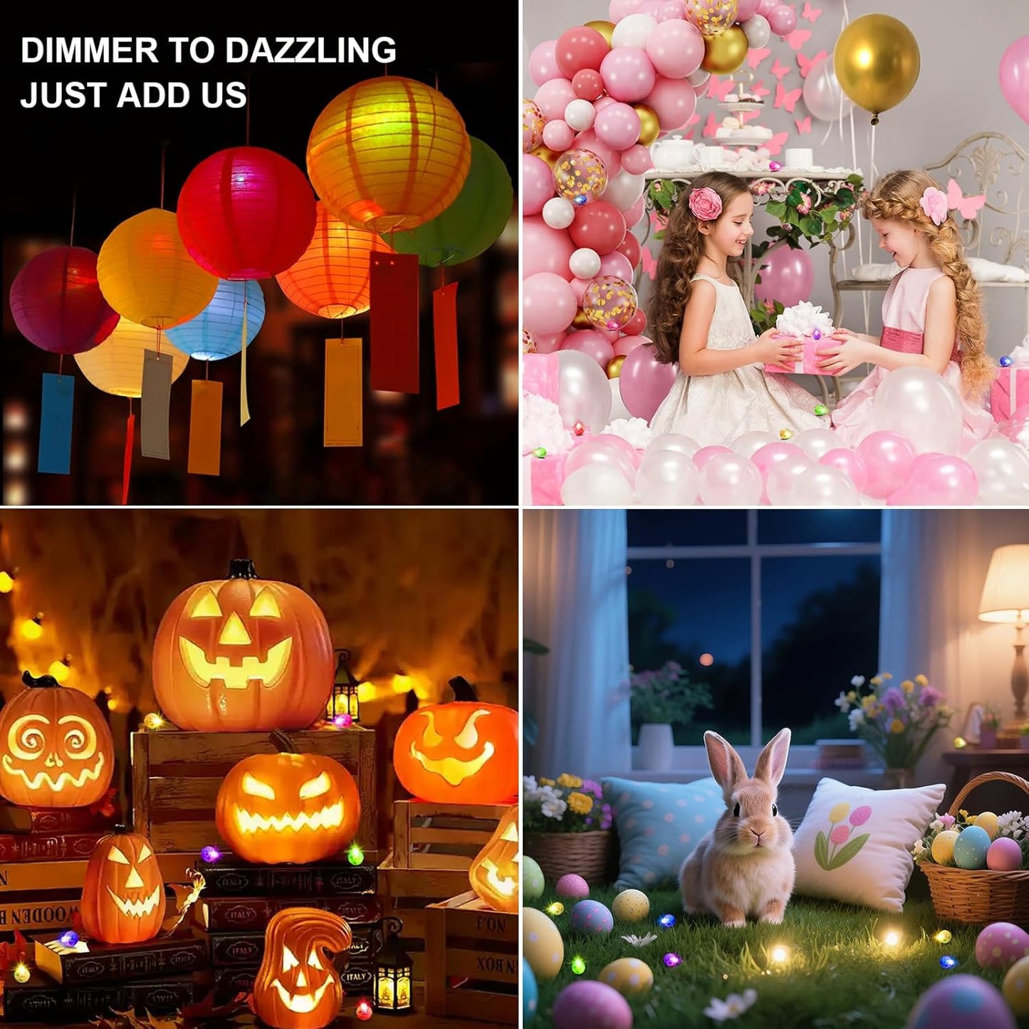 Aogist 50Pcs Balloon Lights with Hook,Long Standby Time,Waterproof Mini Light for Birthday Party Wedding Christmas Halloween Easter Decorative (Flash, Multicolor)